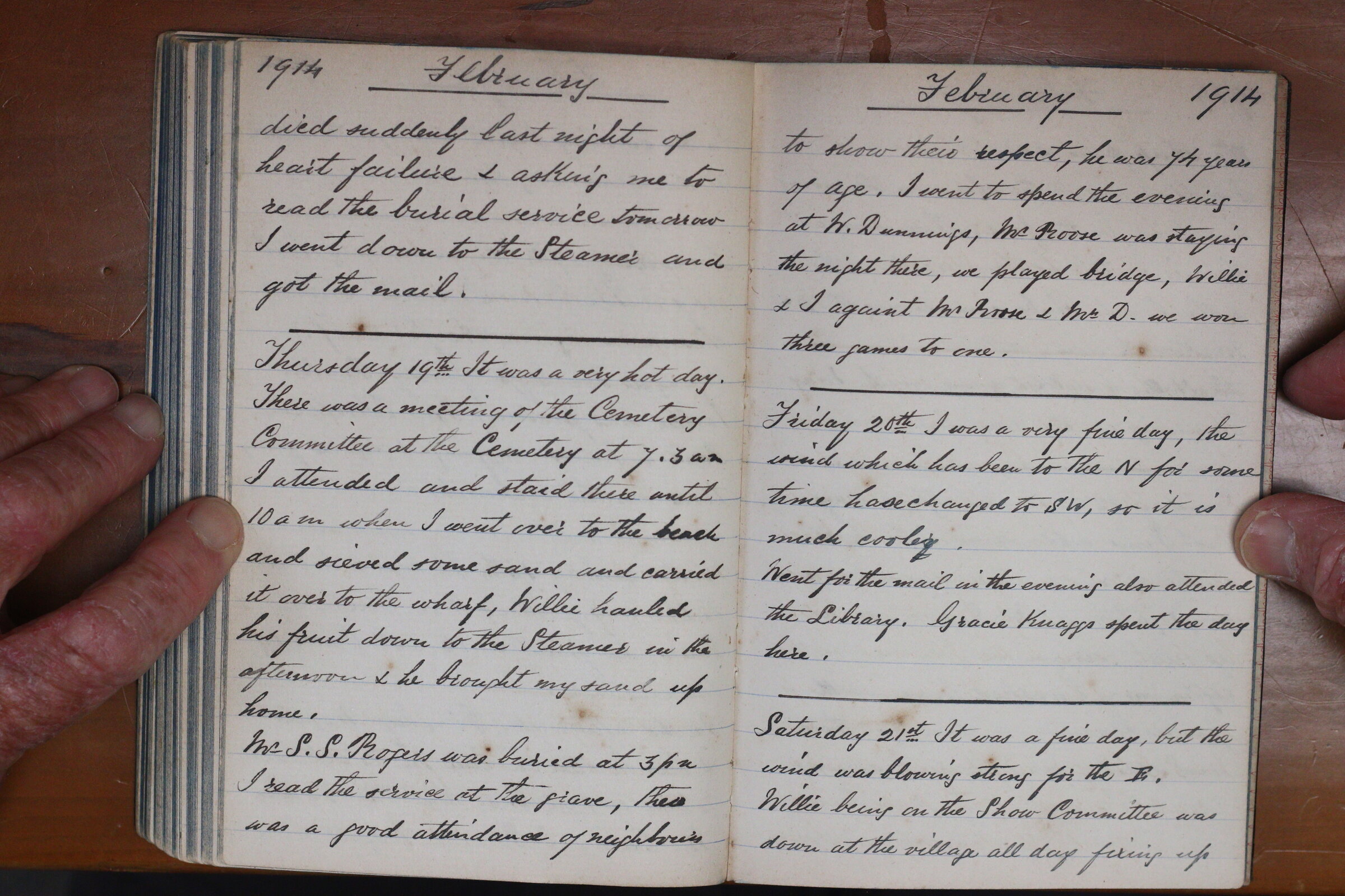 Original CS Clarke diary page