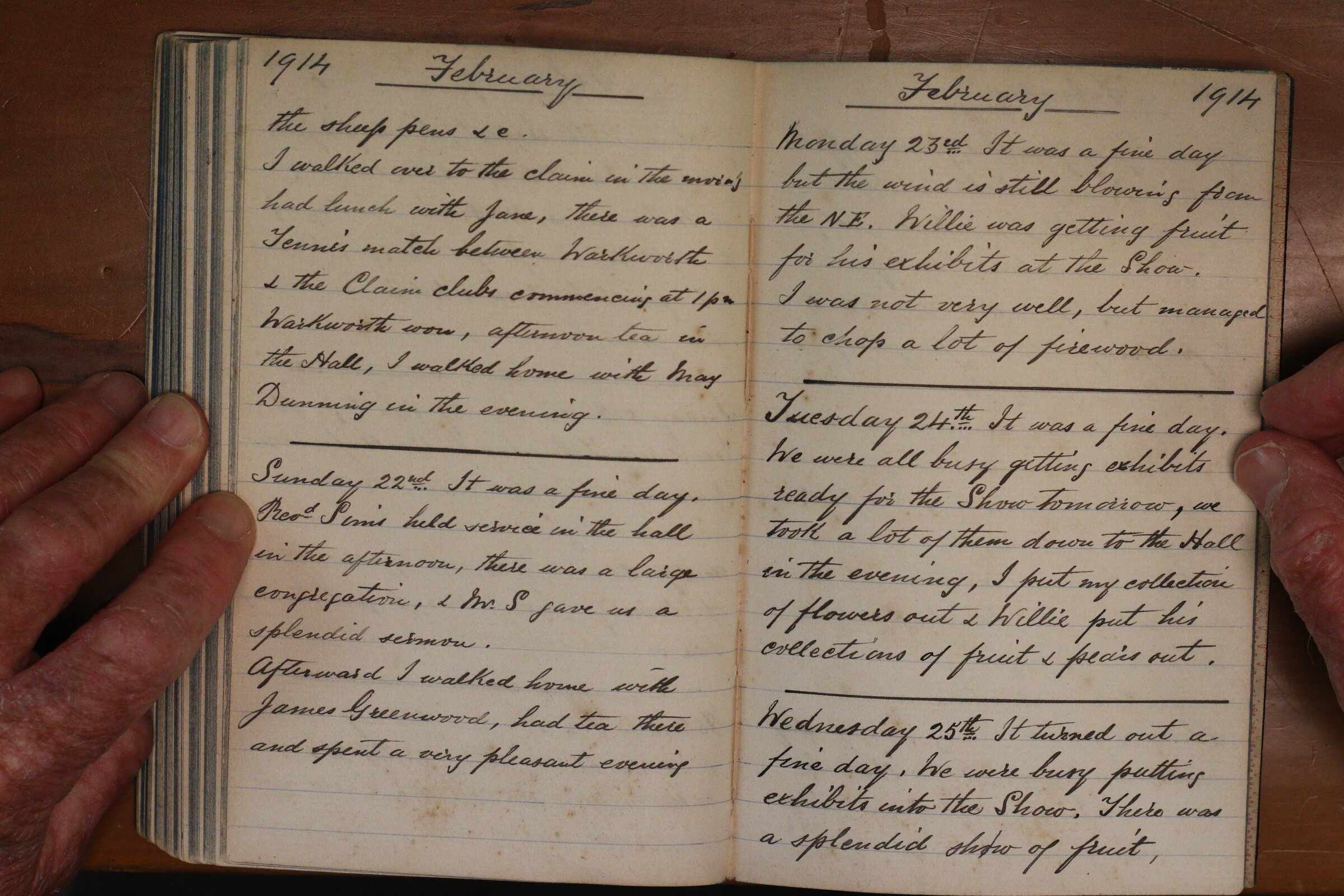 Original CS Clarke diary page