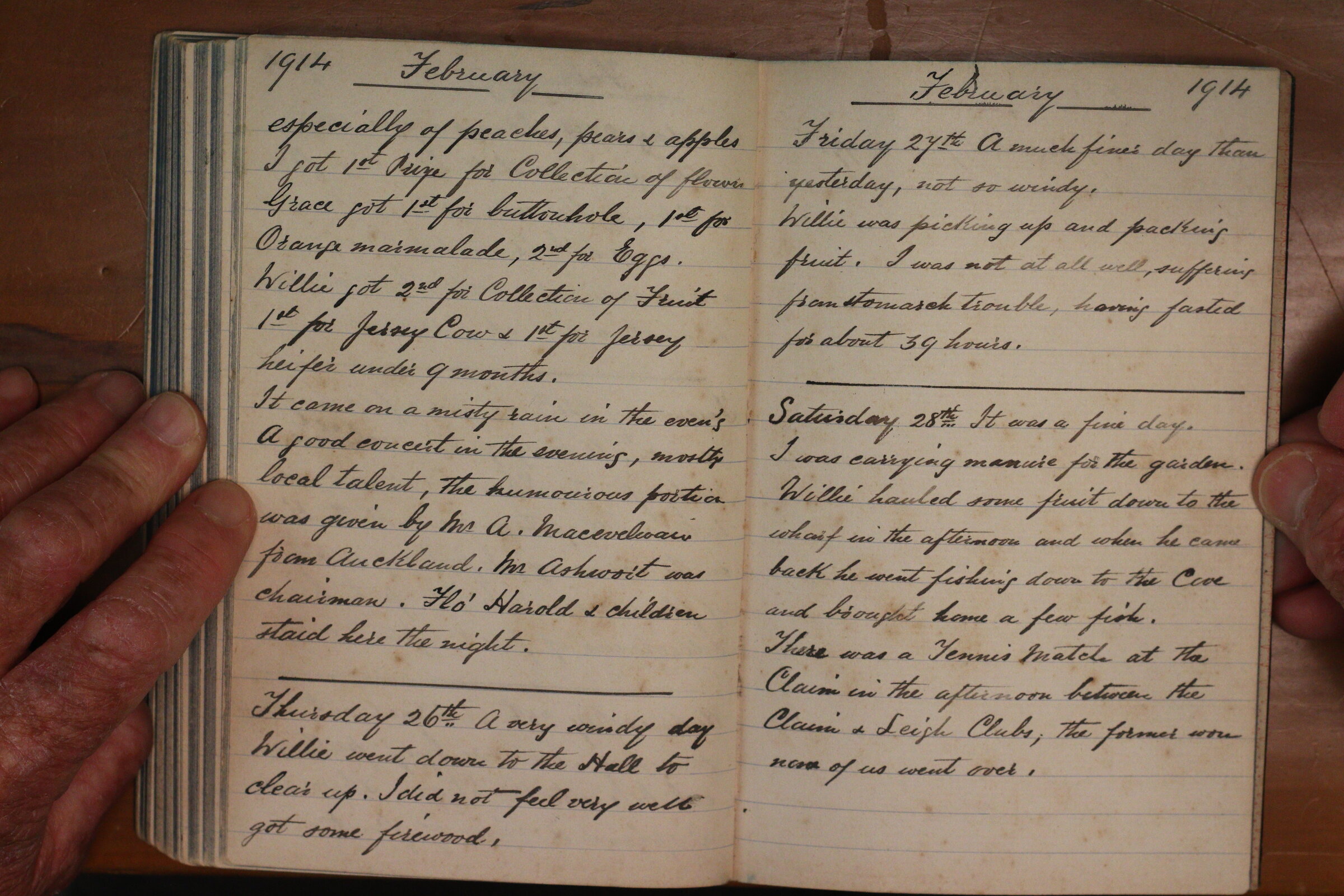 Original CS Clarke diary page