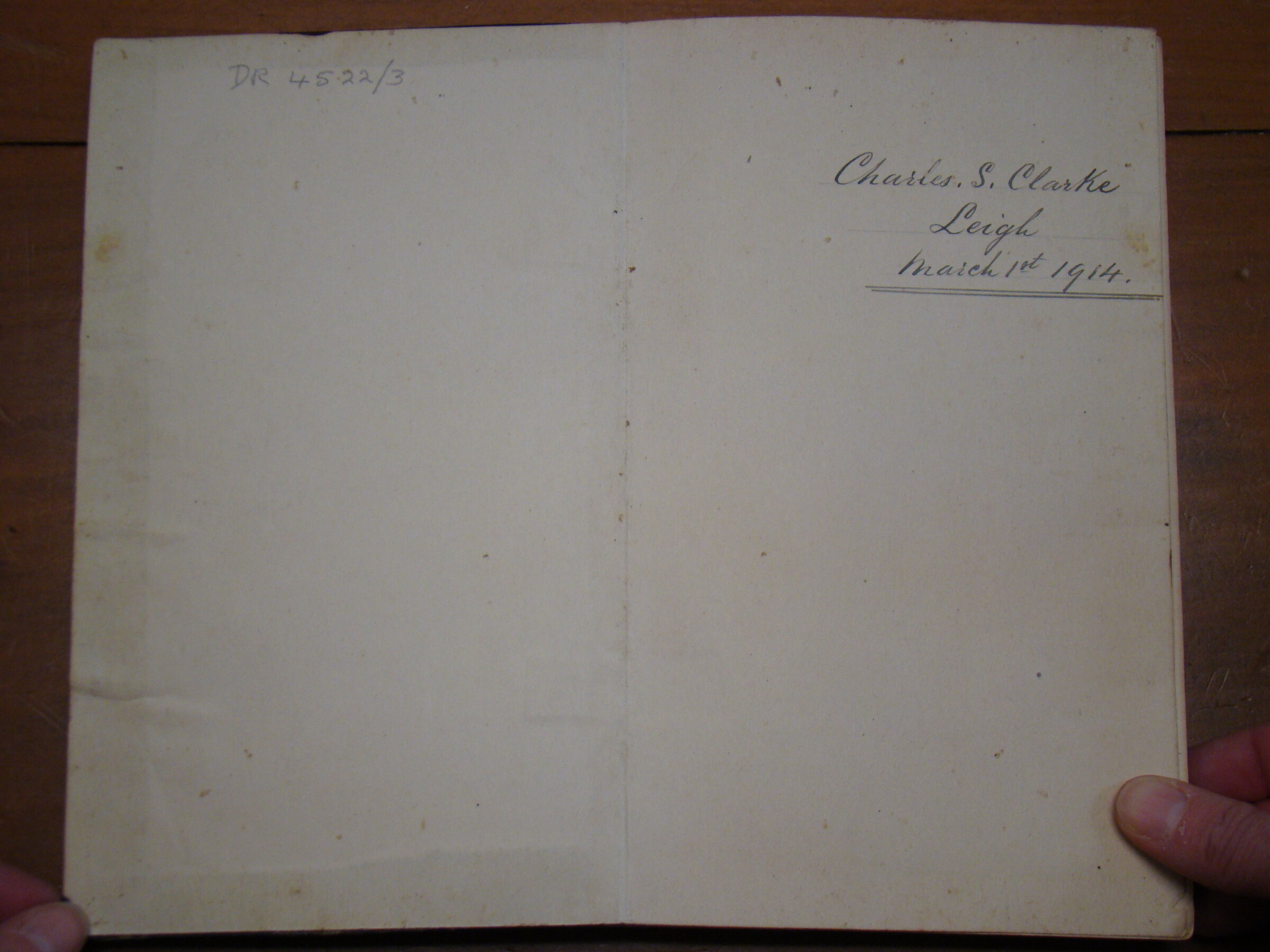 Original CS Clarke diary page