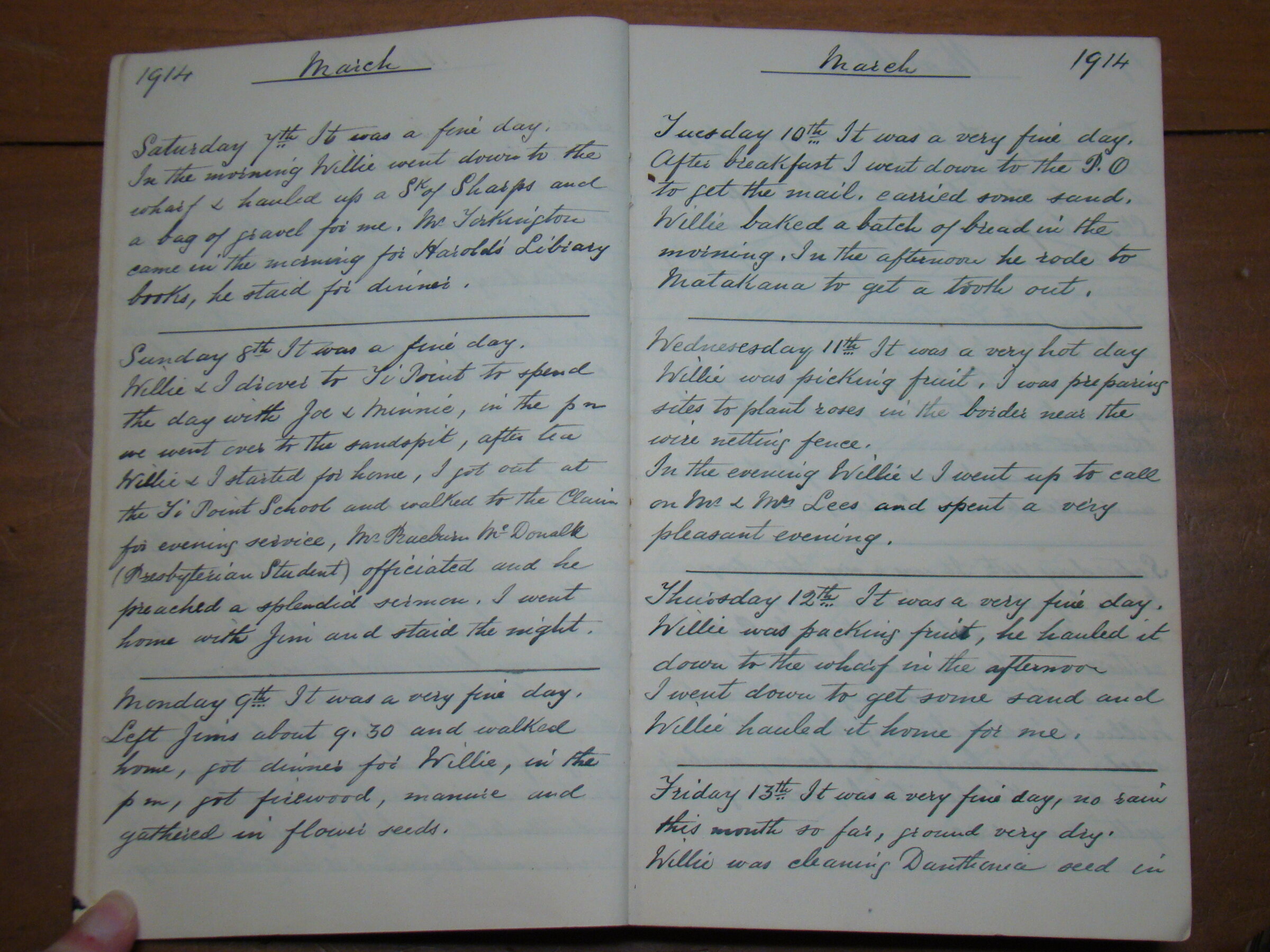 Original CS Clarke diary page