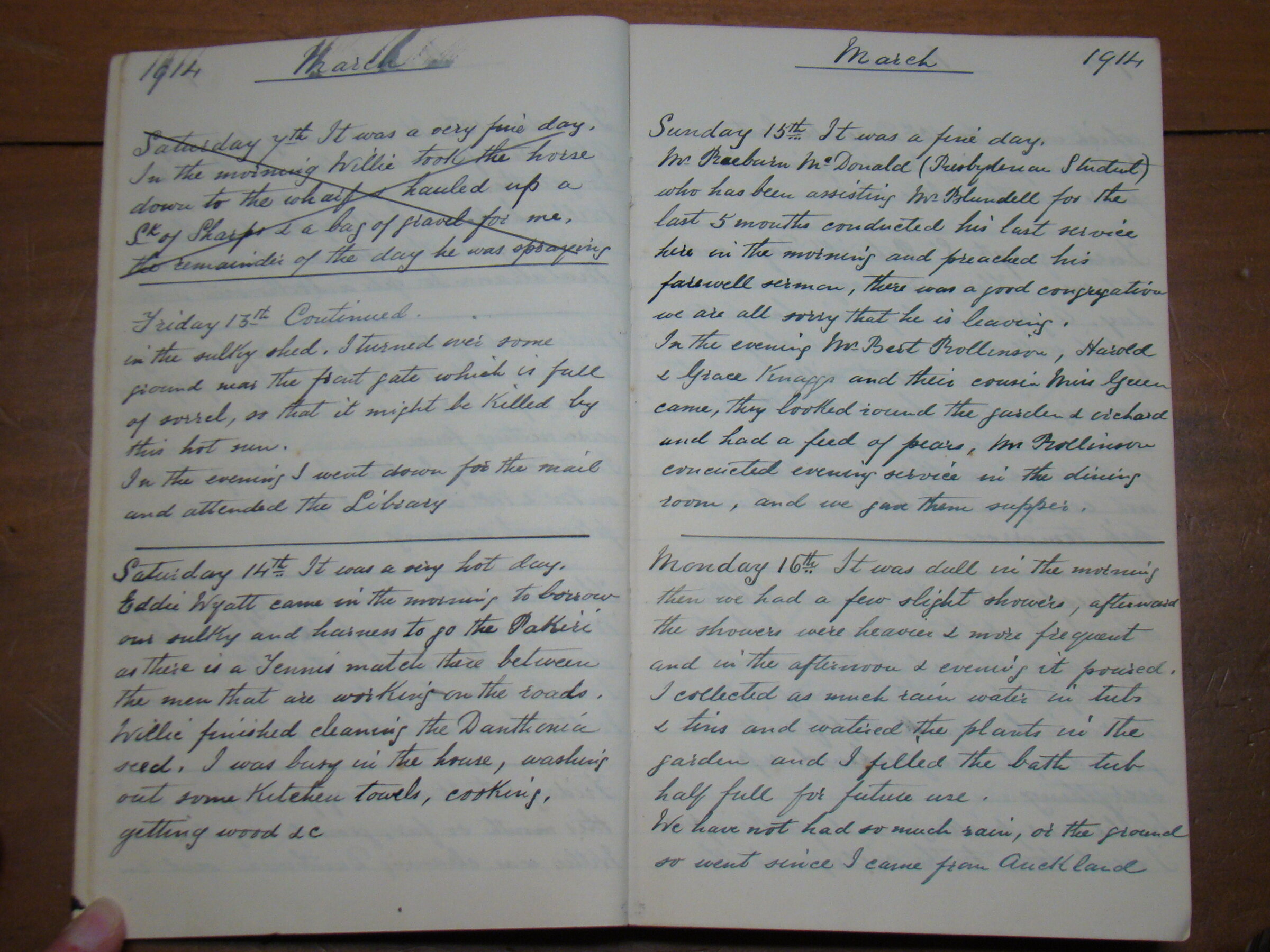 Original CS Clarke diary page
