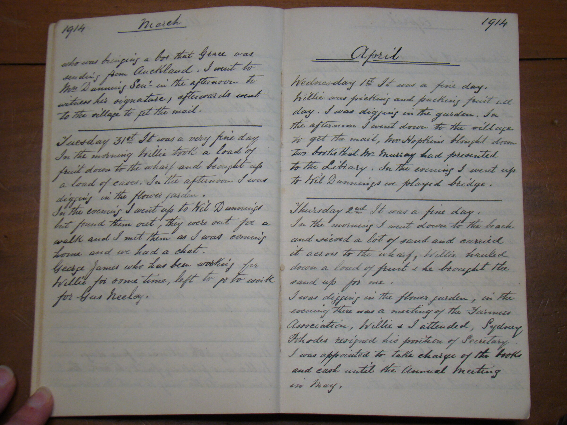 Original CS Clarke diary page