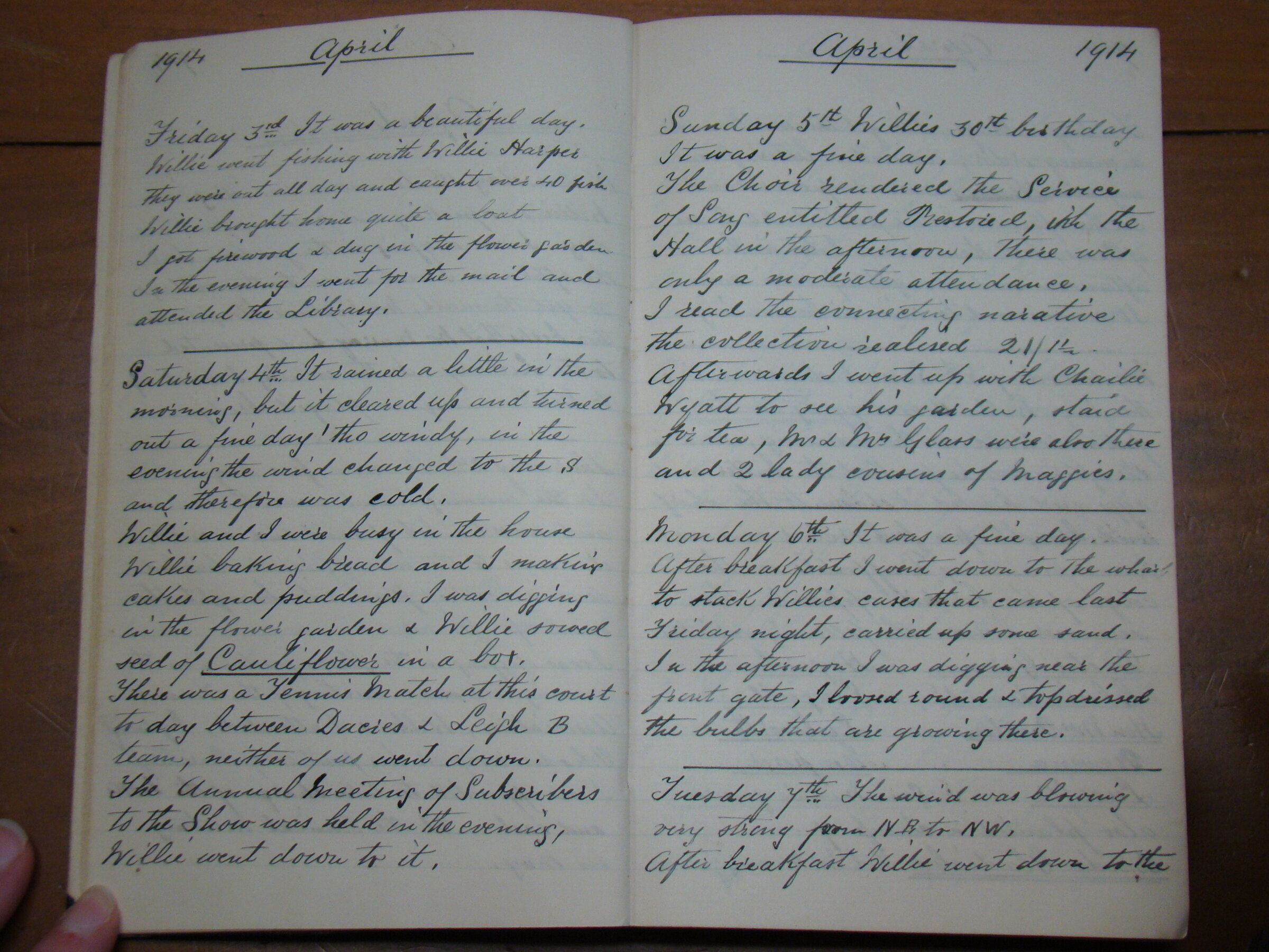 Original CS Clarke diary page