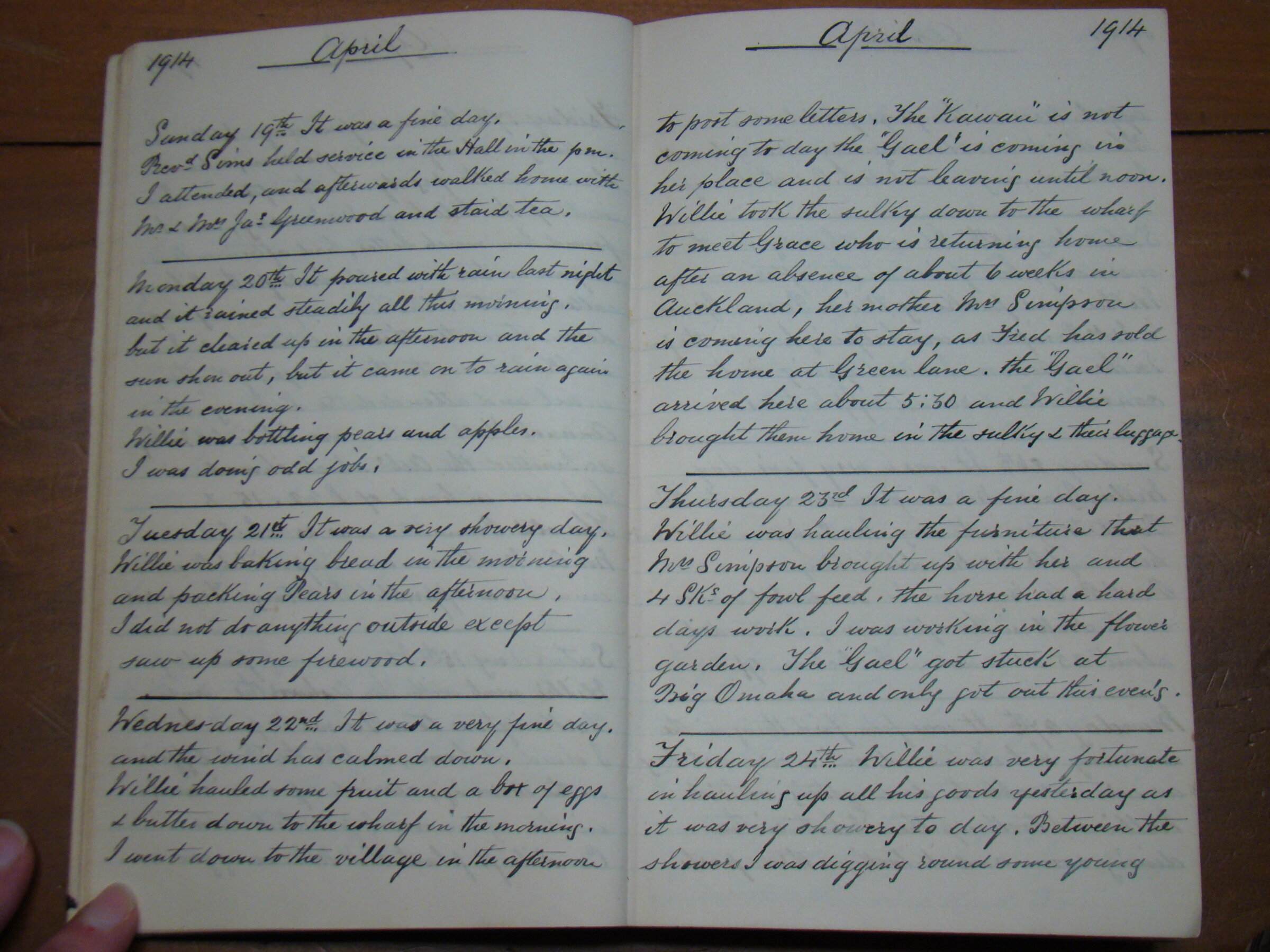 Original CS Clarke diary page