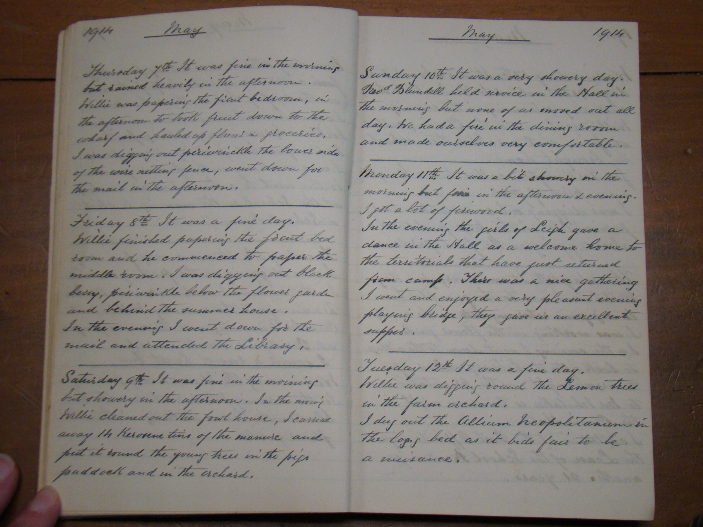 Original CS Clarke diary page