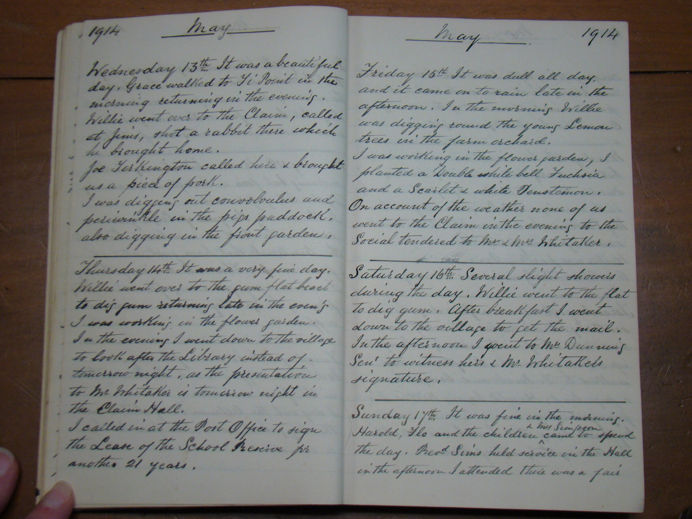 Original CS Clarke diary page
