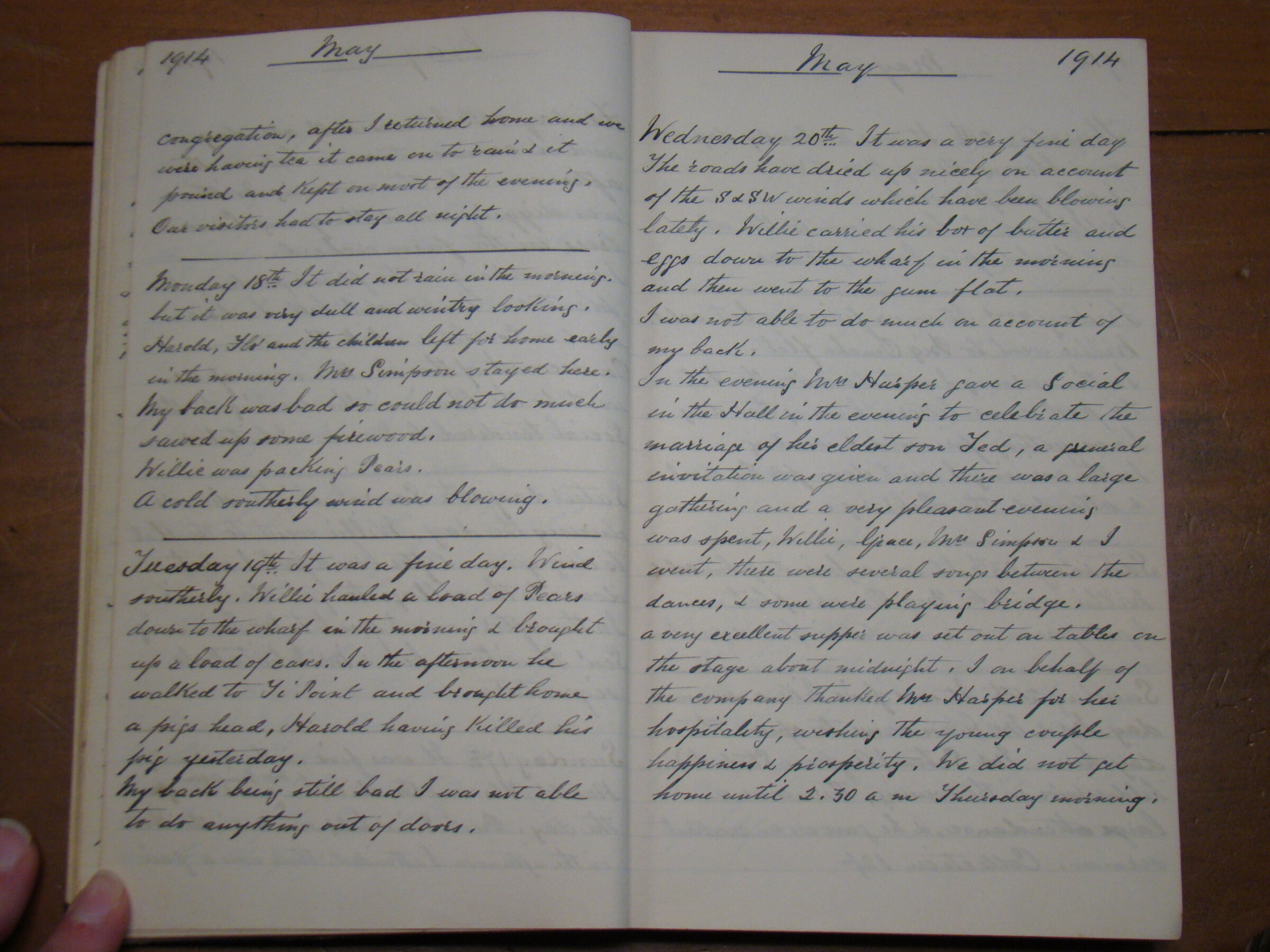 Original CS Clarke diary page