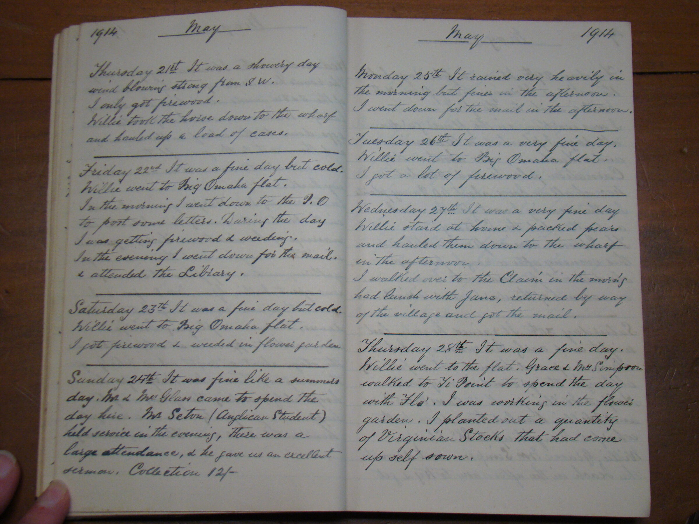 Original CS Clarke diary page