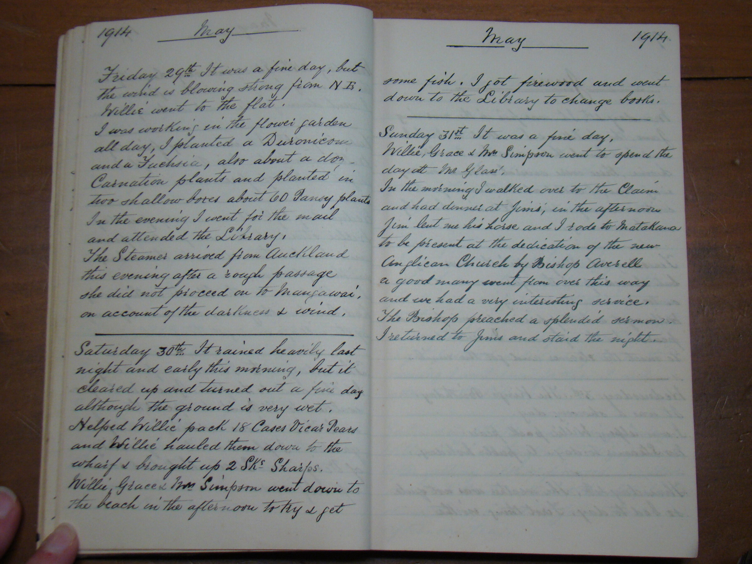 Original CS Clarke diary page