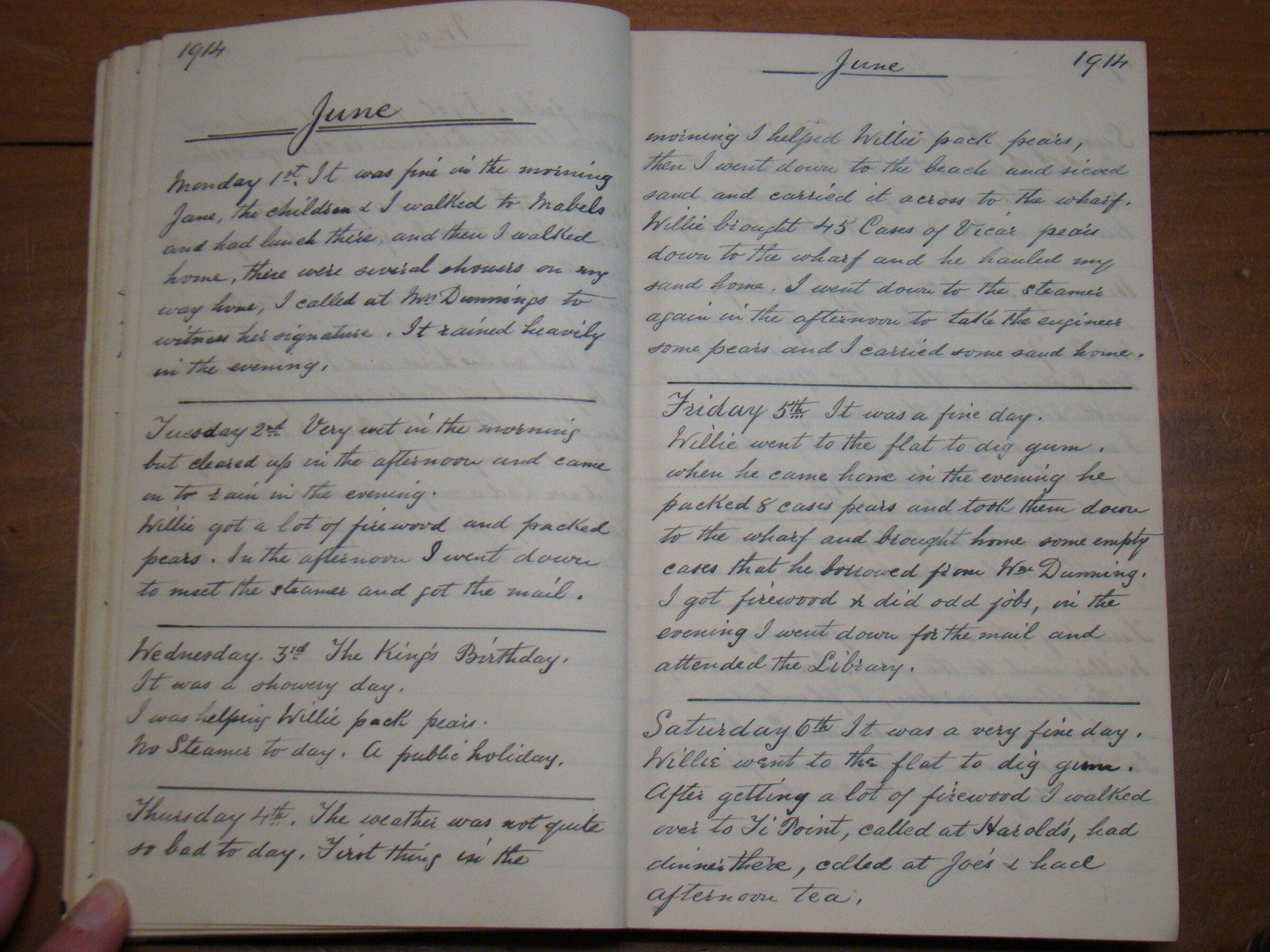 Original CS Clarke diary page