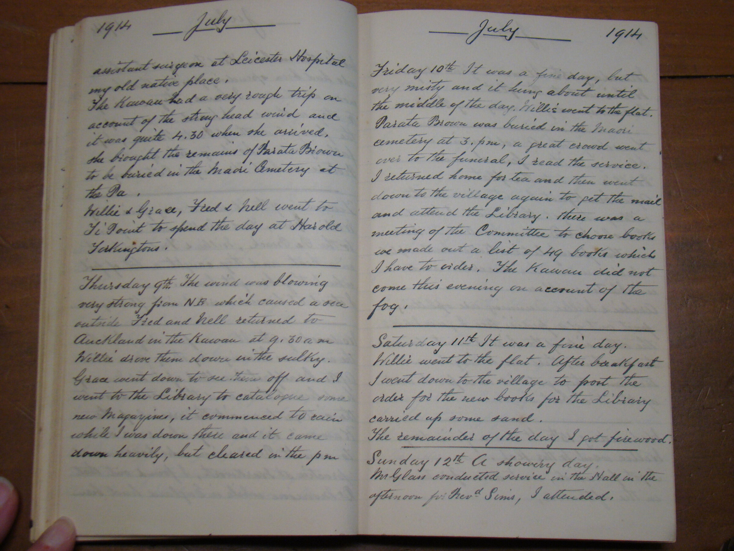 Original CS Clarke diary page