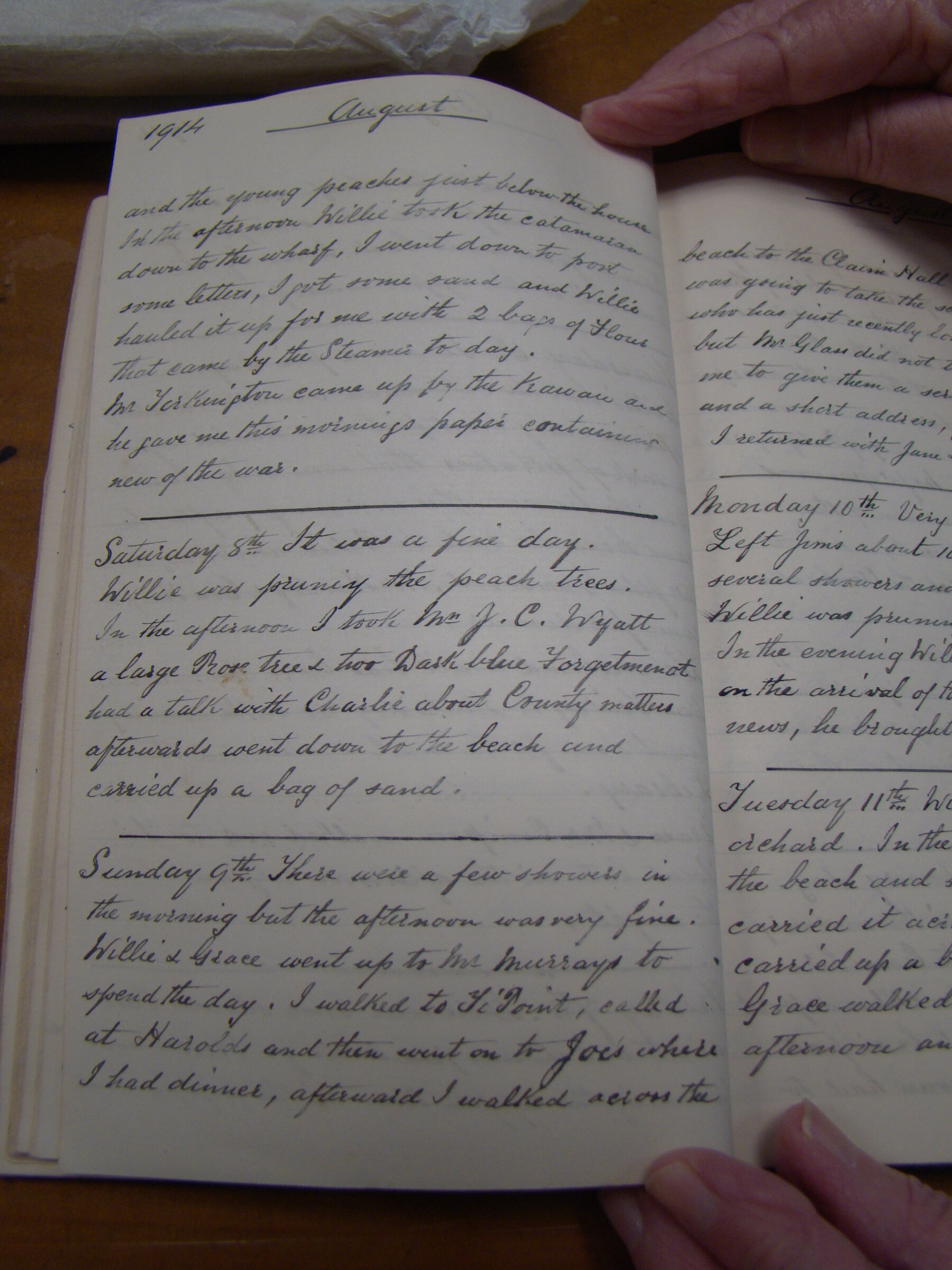Original CS Clarke diary page