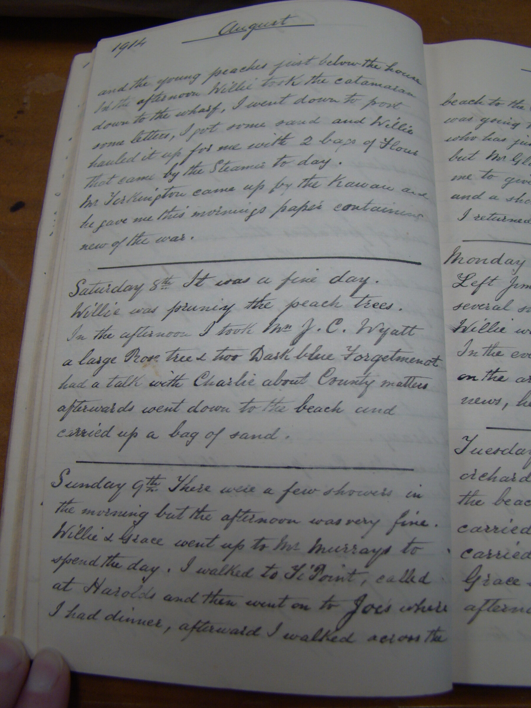 Original CS Clarke diary page