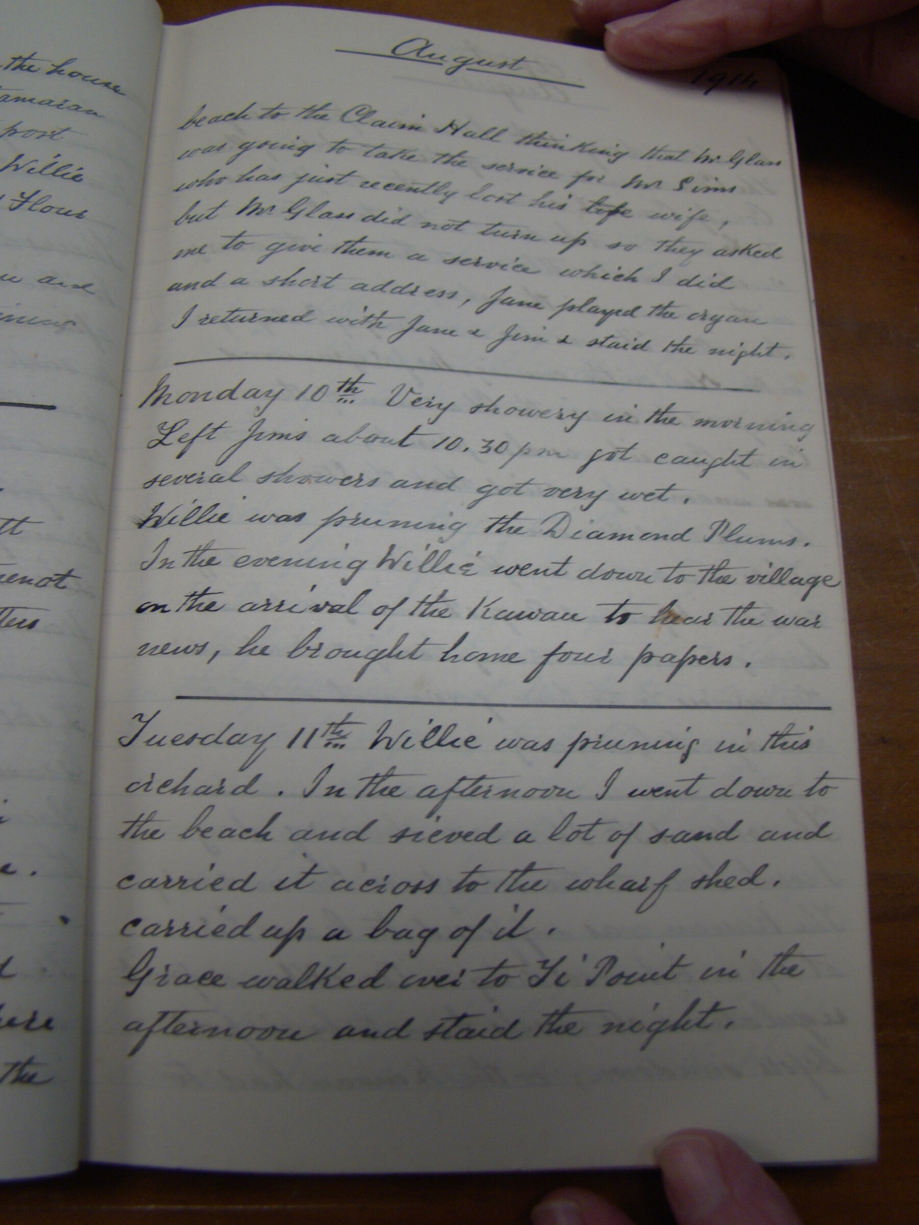 Original CS Clarke diary page