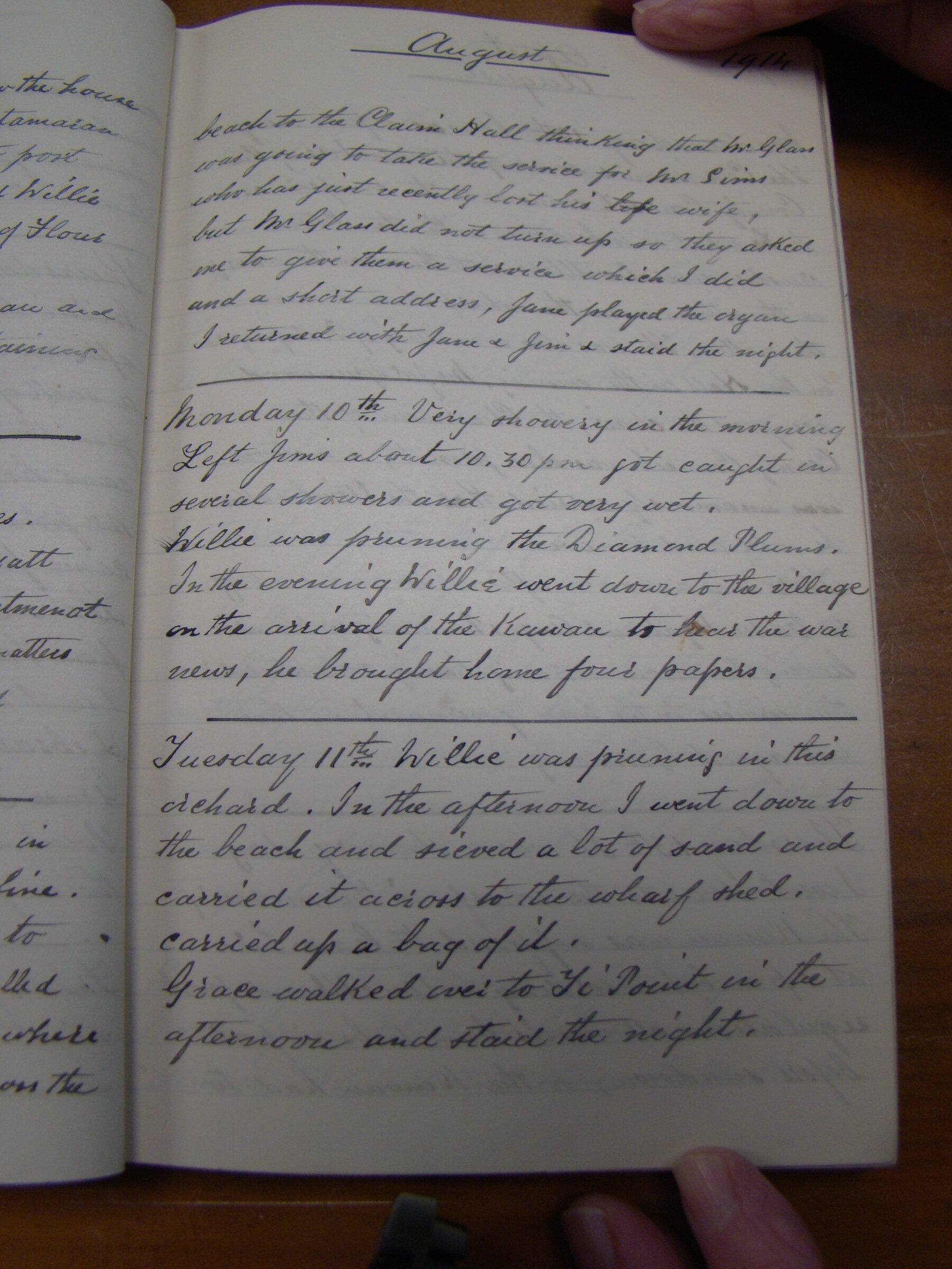 Original CS Clarke diary page