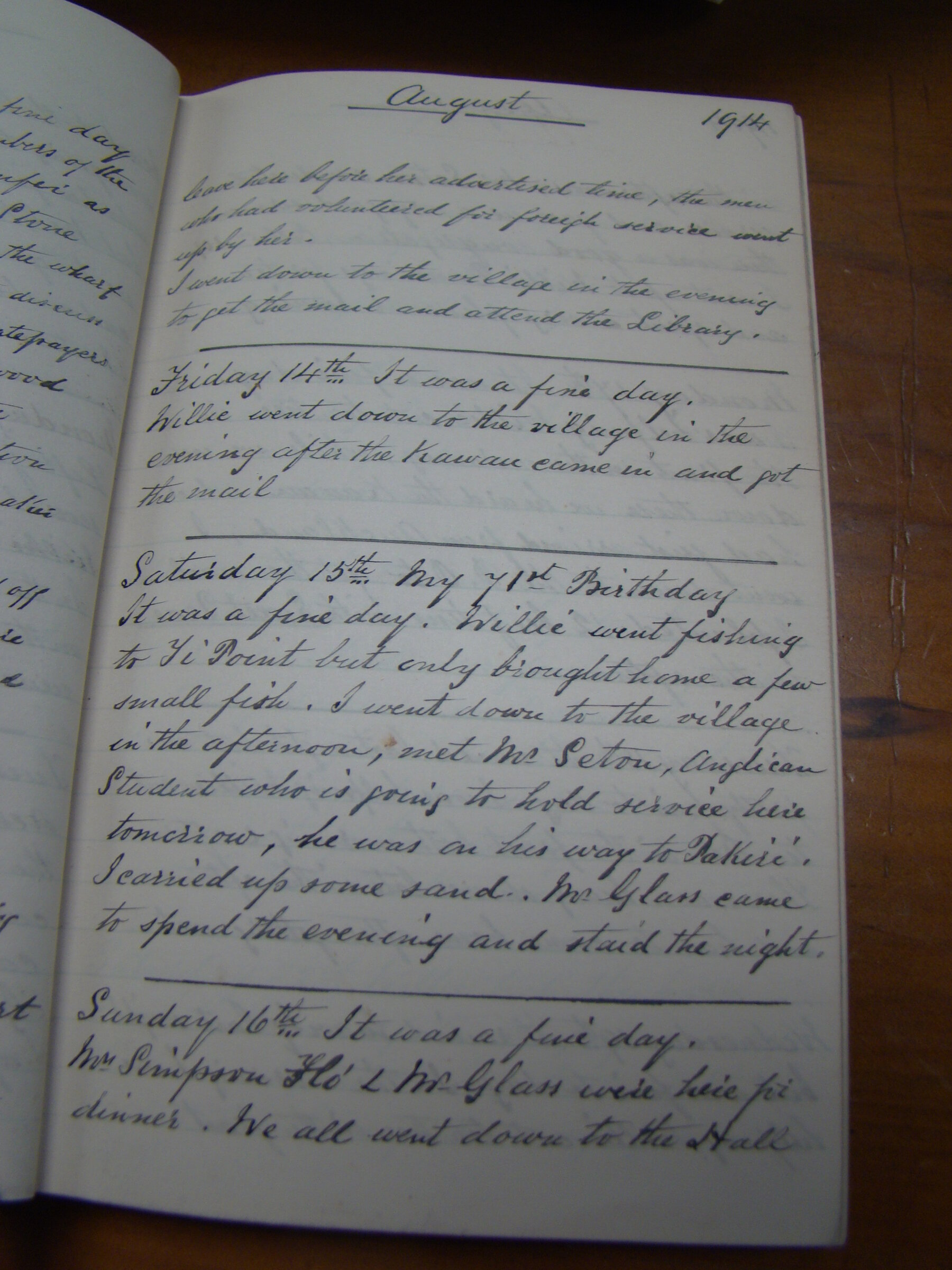Original CS Clarke diary page