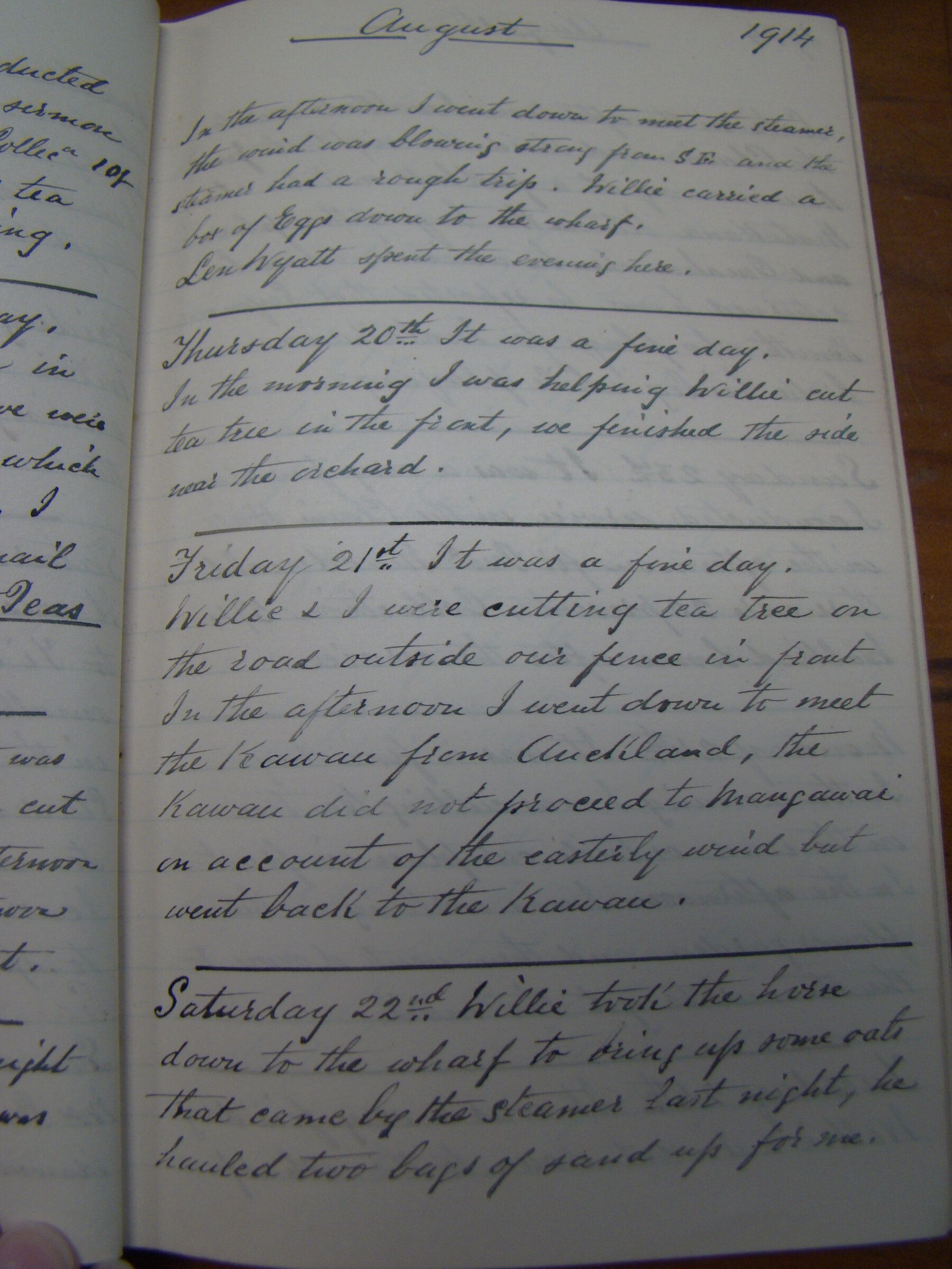Original CS Clarke diary page