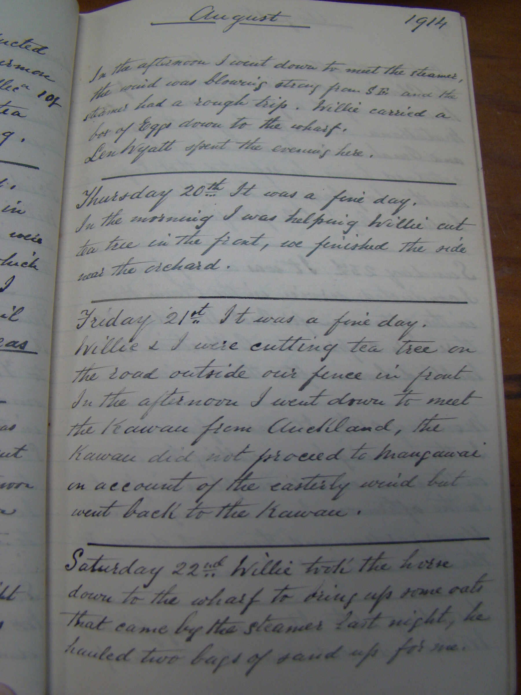 Original CS Clarke diary page