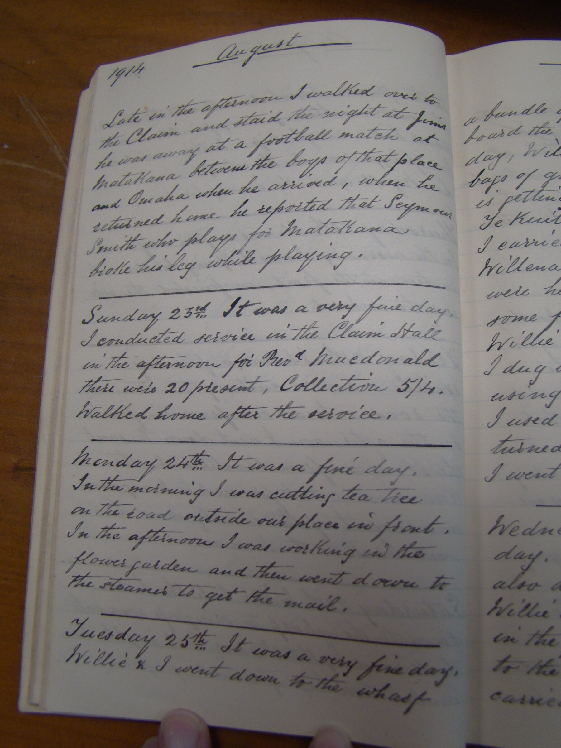 Original CS Clarke diary page