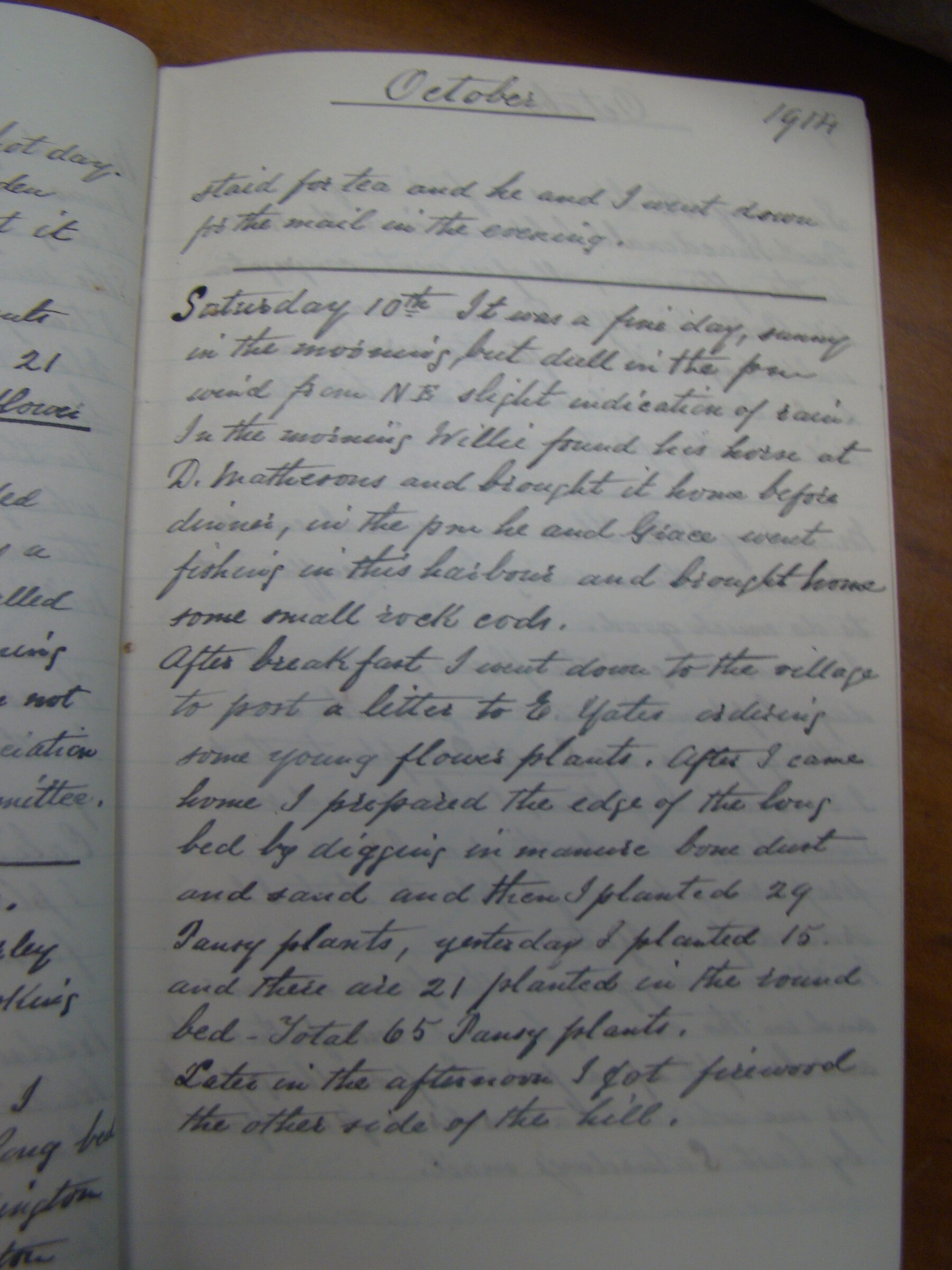 Original CS Clarke diary page