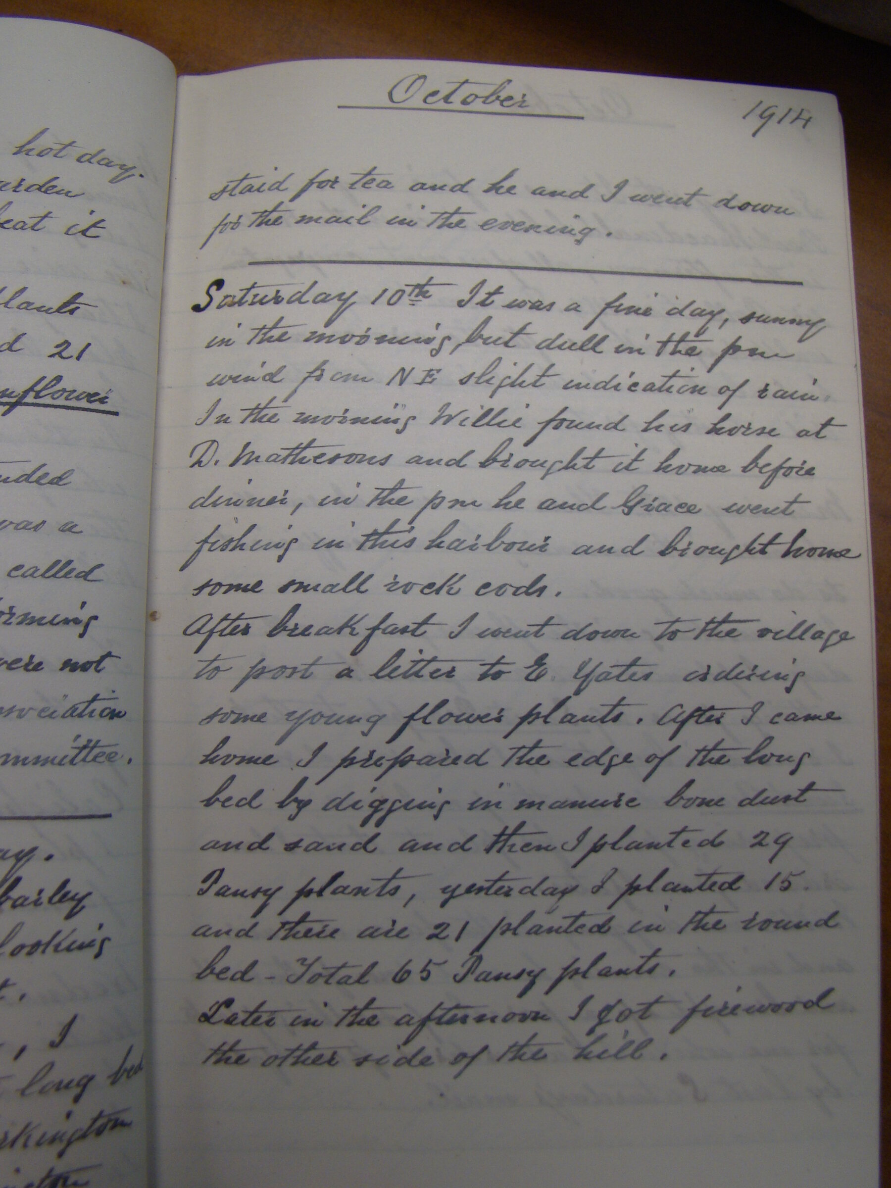 Original CS Clarke diary page