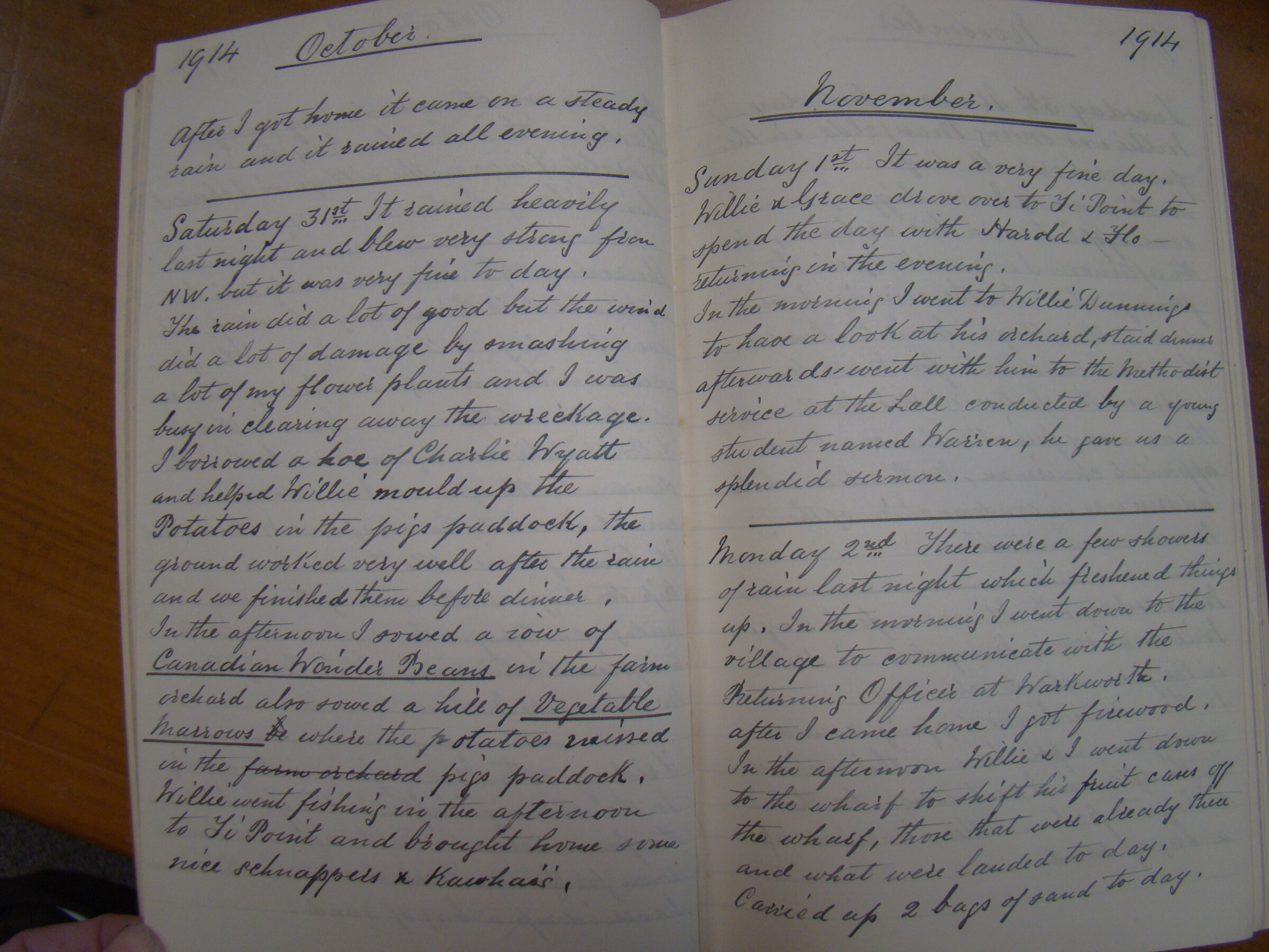 Original CS Clarke diary page