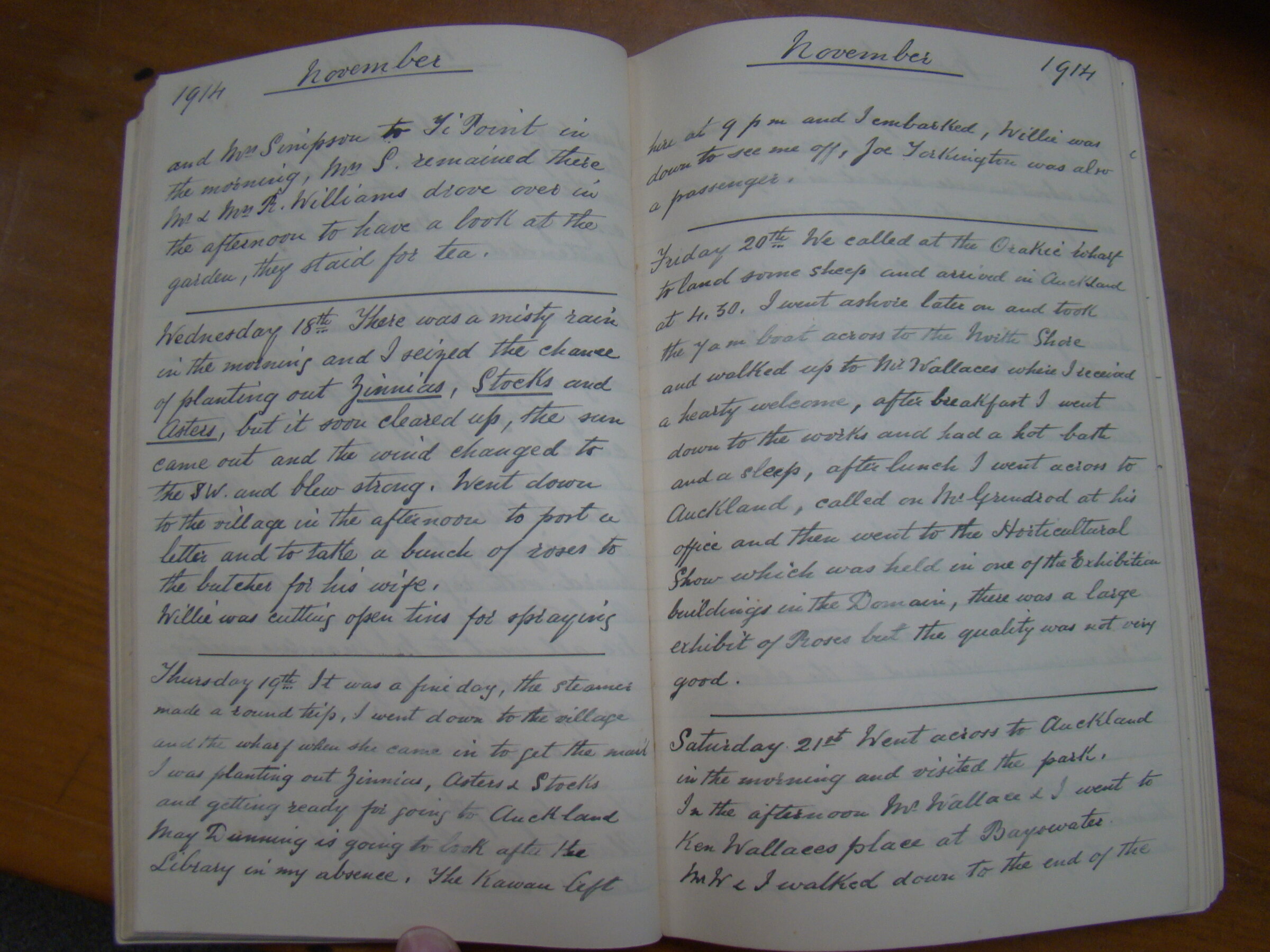 Original CS Clarke diary page
