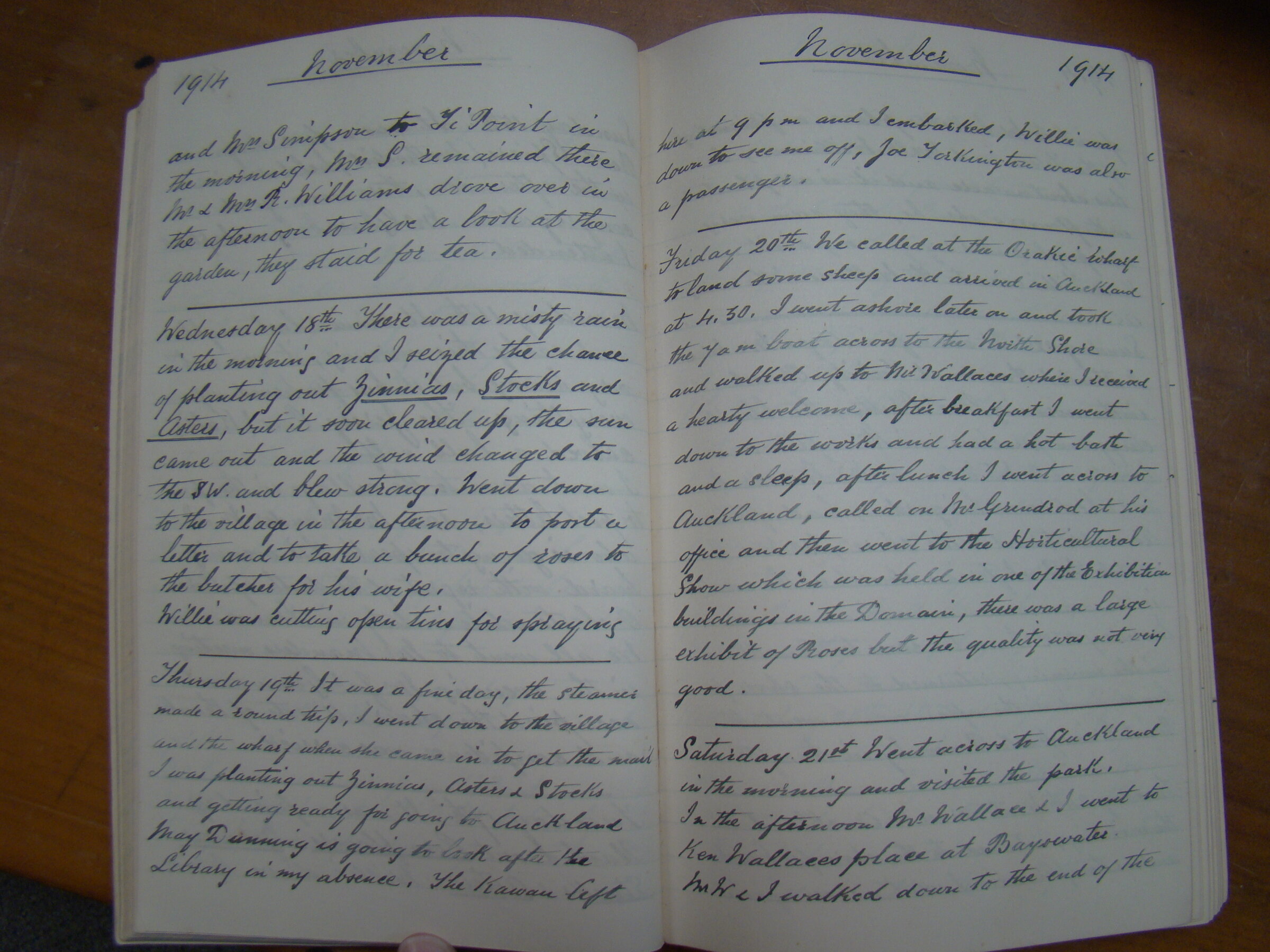 Original CS Clarke diary page