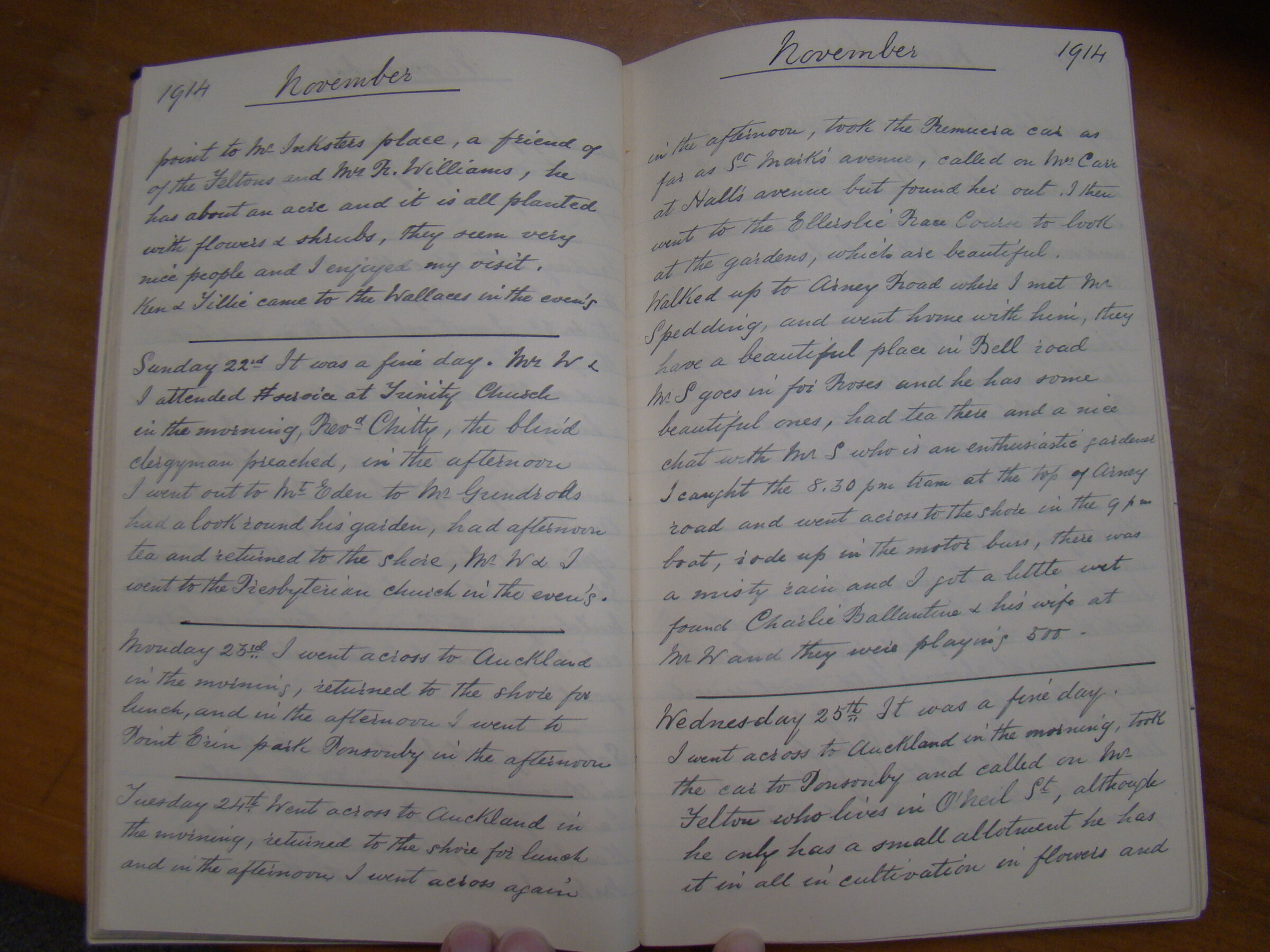 Original CS Clarke diary page