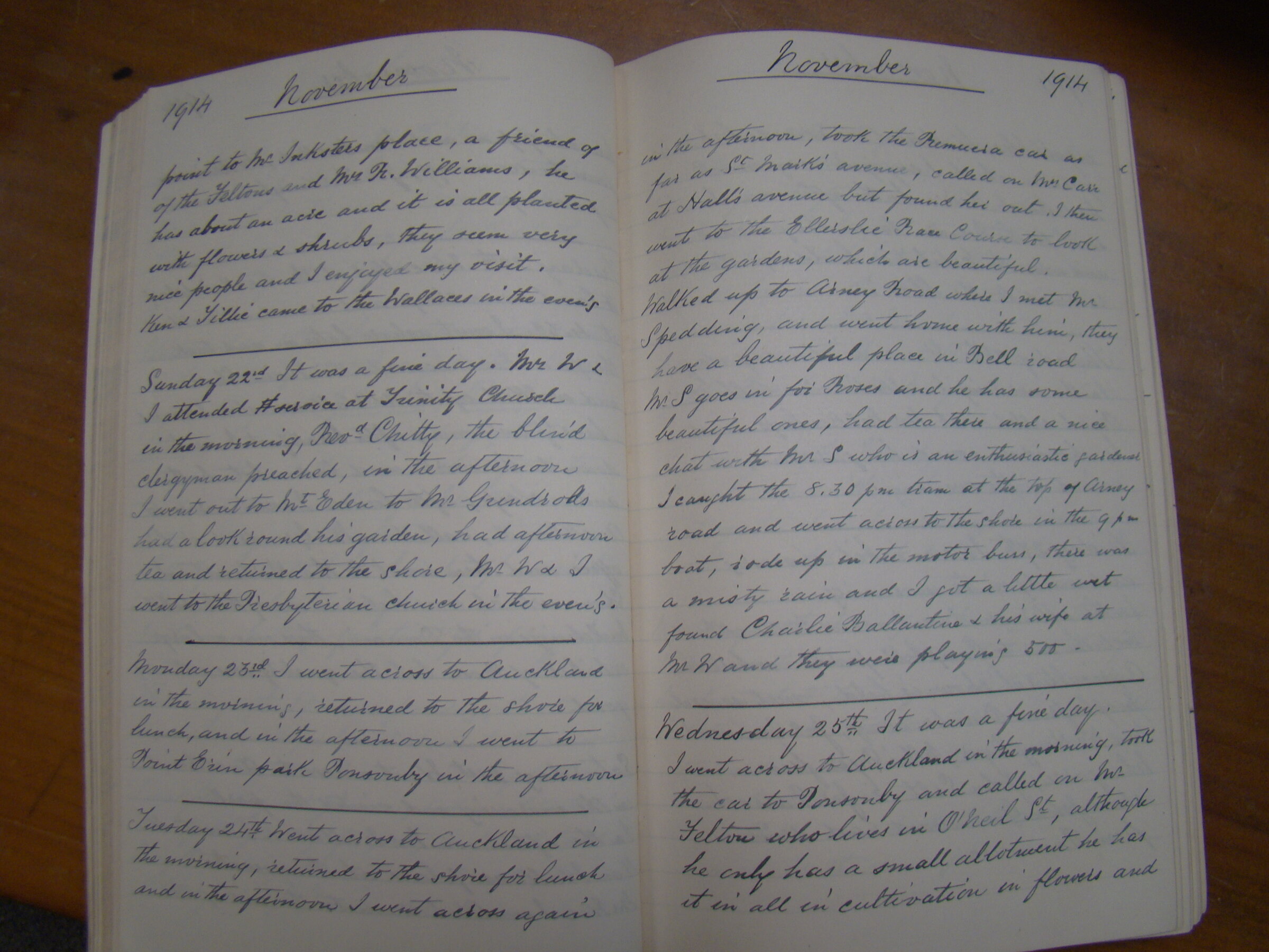 Original CS Clarke diary page