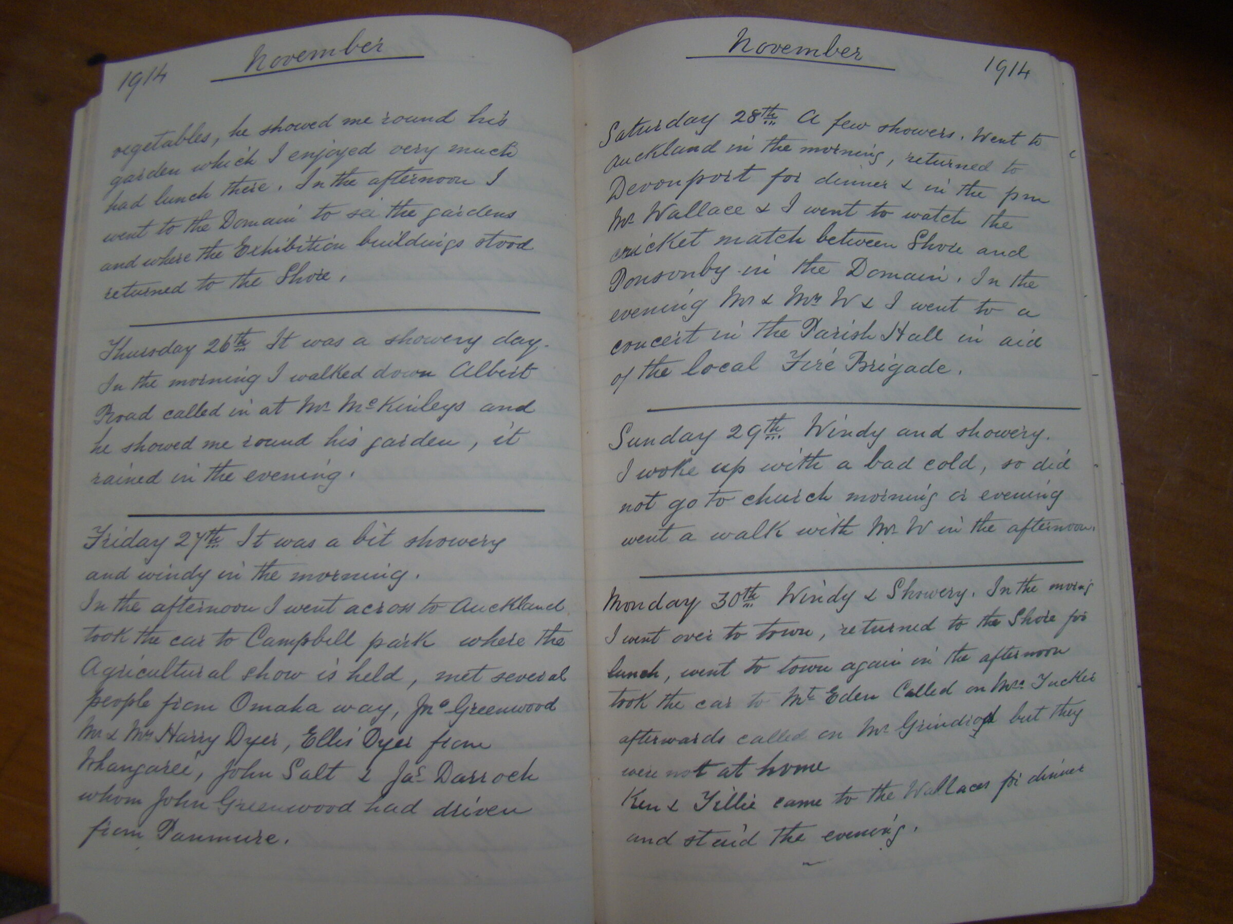 Original CS Clarke diary page