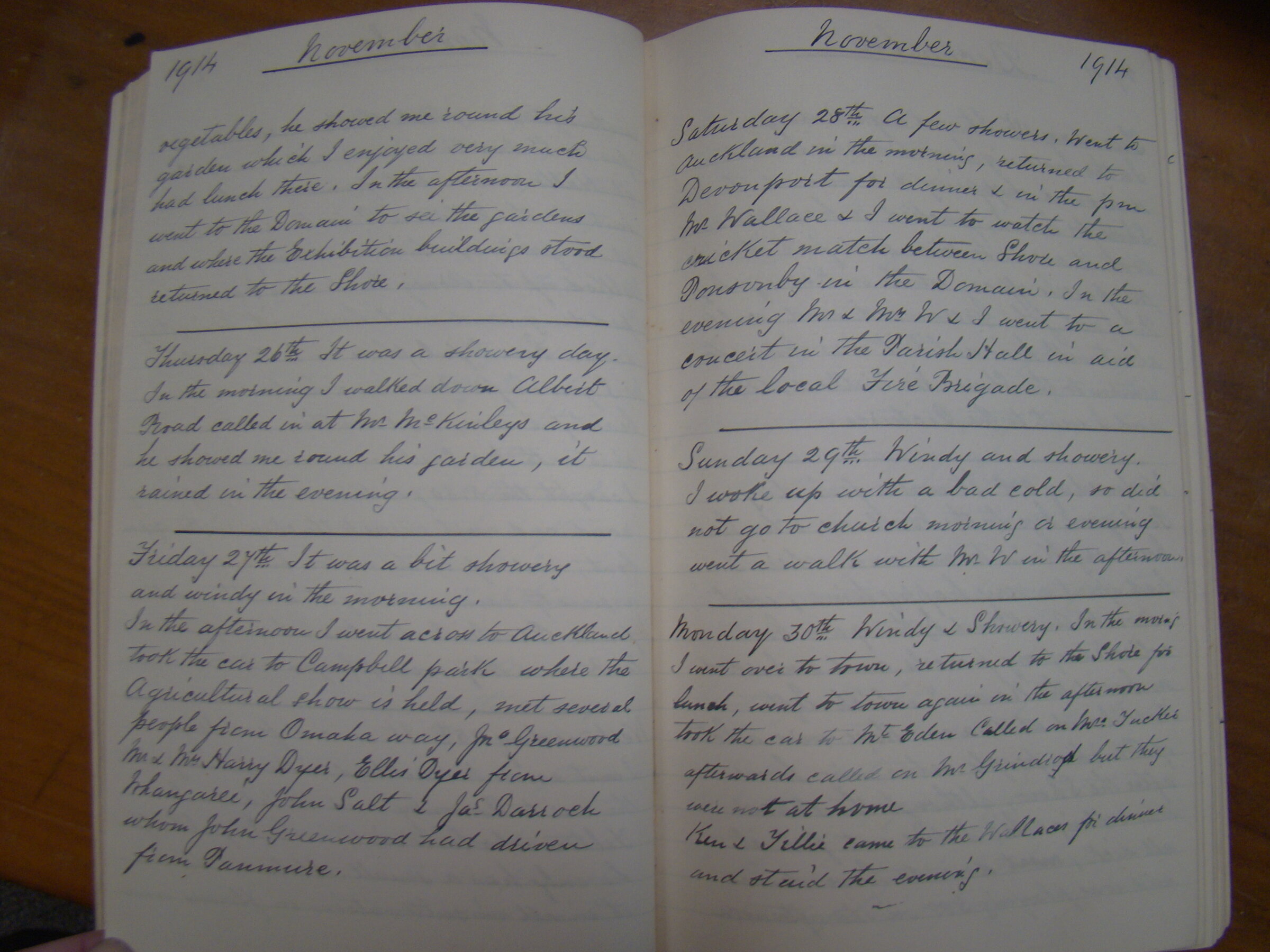 Original CS Clarke diary page