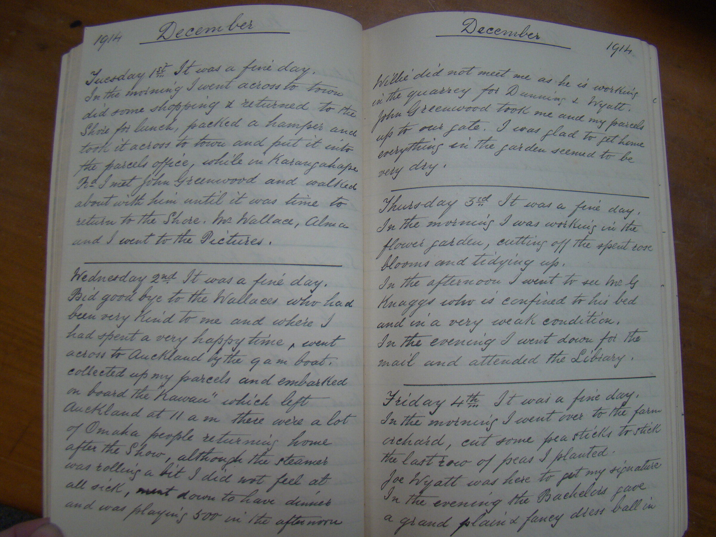 Original CS Clarke diary page