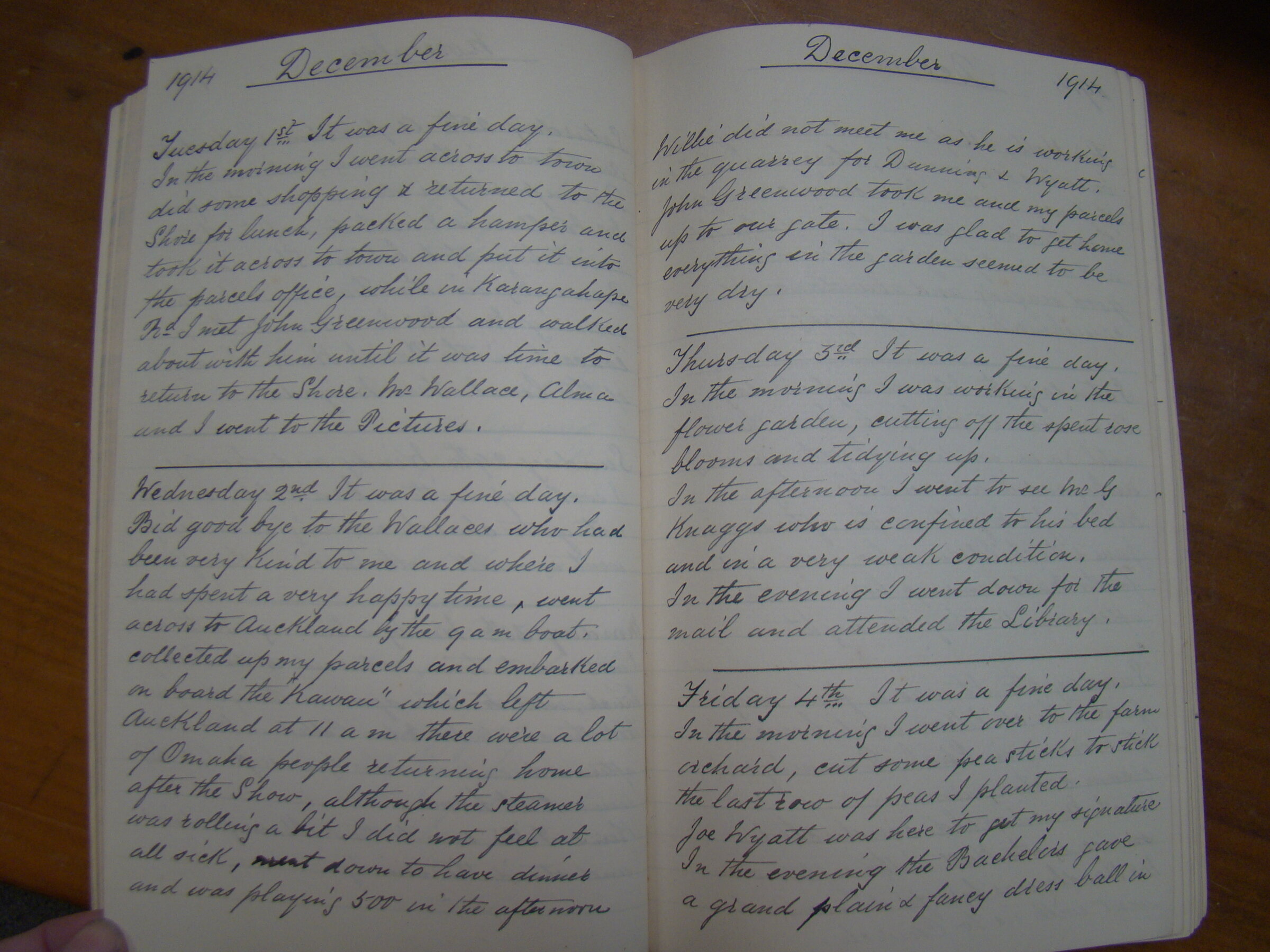 Original CS Clarke diary page