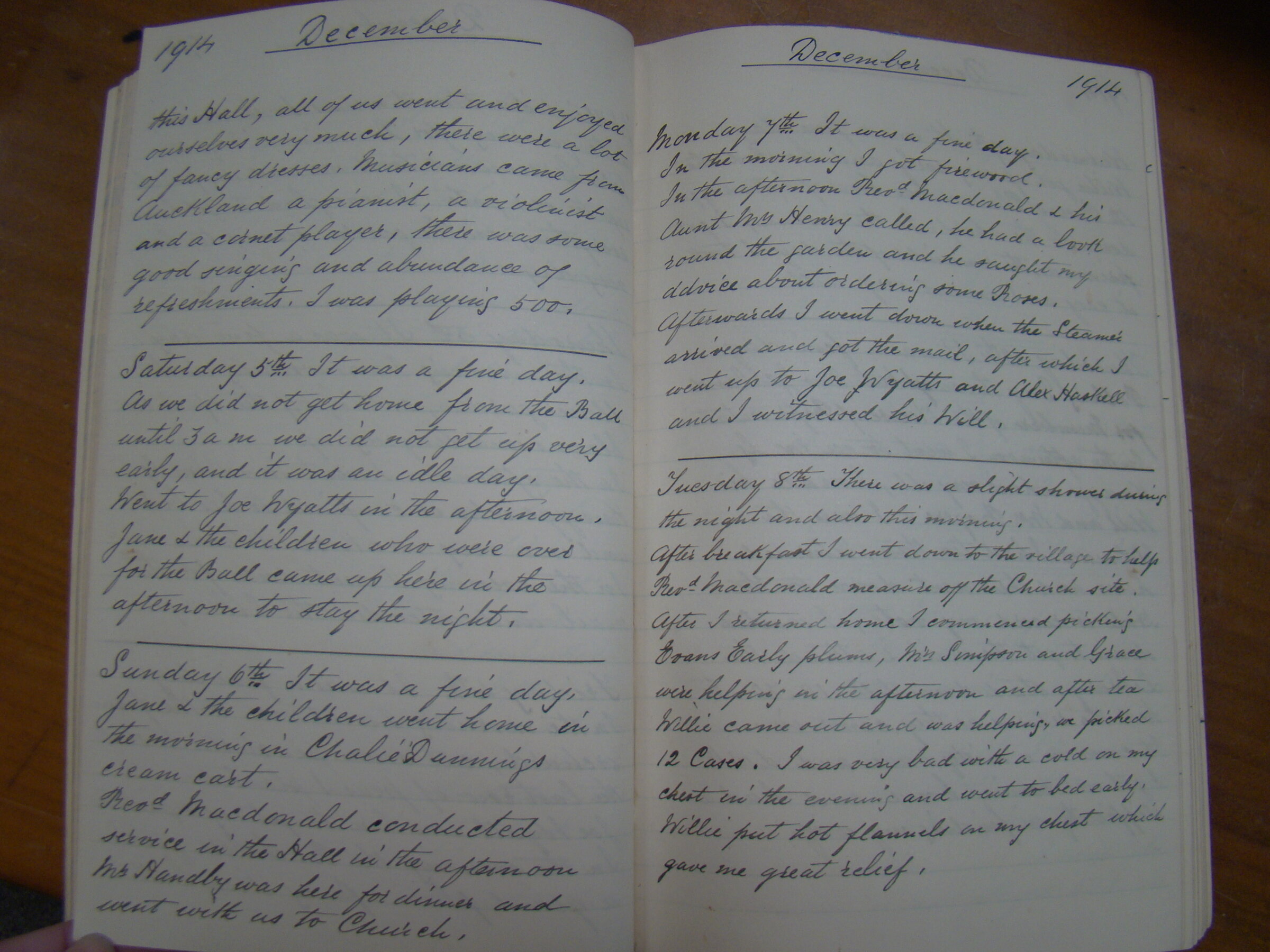 Original CS Clarke diary page