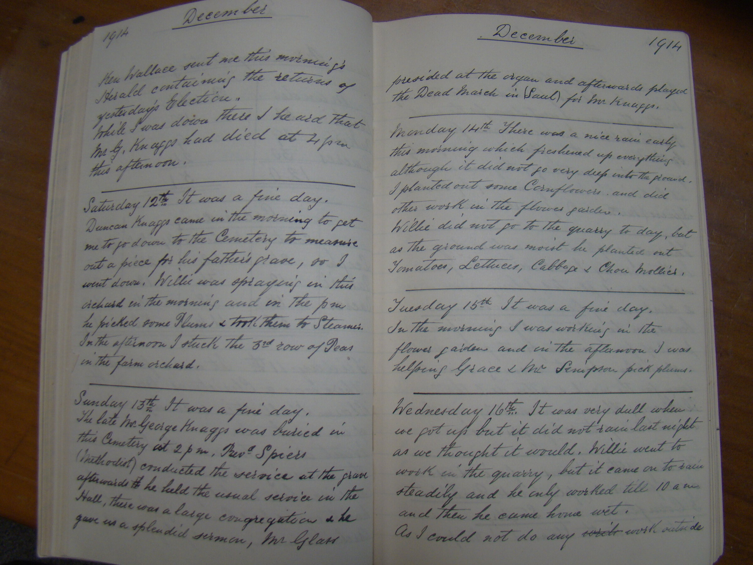 Original CS Clarke diary page