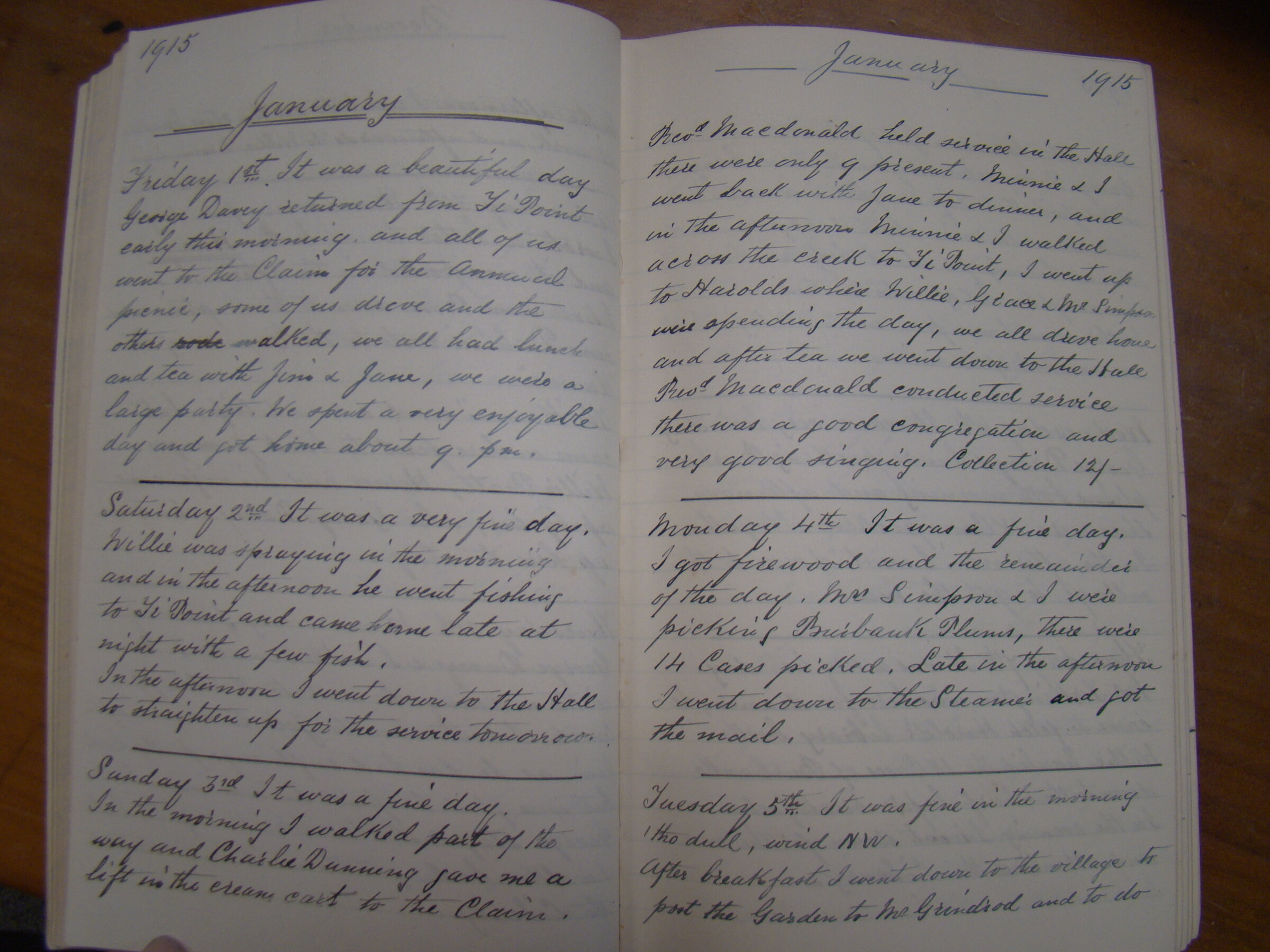 Original CS Clarke diary page
