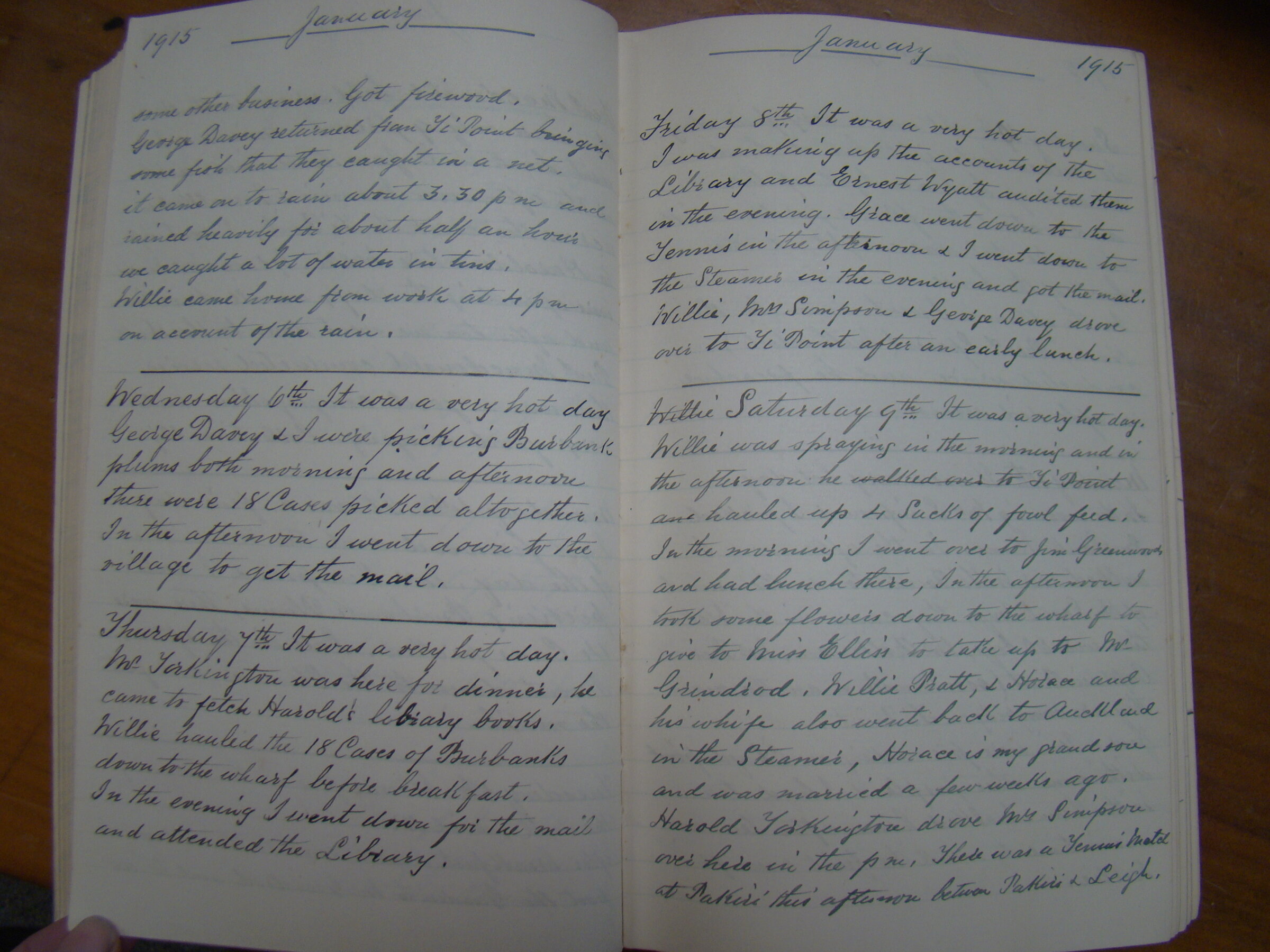 Original CS Clarke diary page