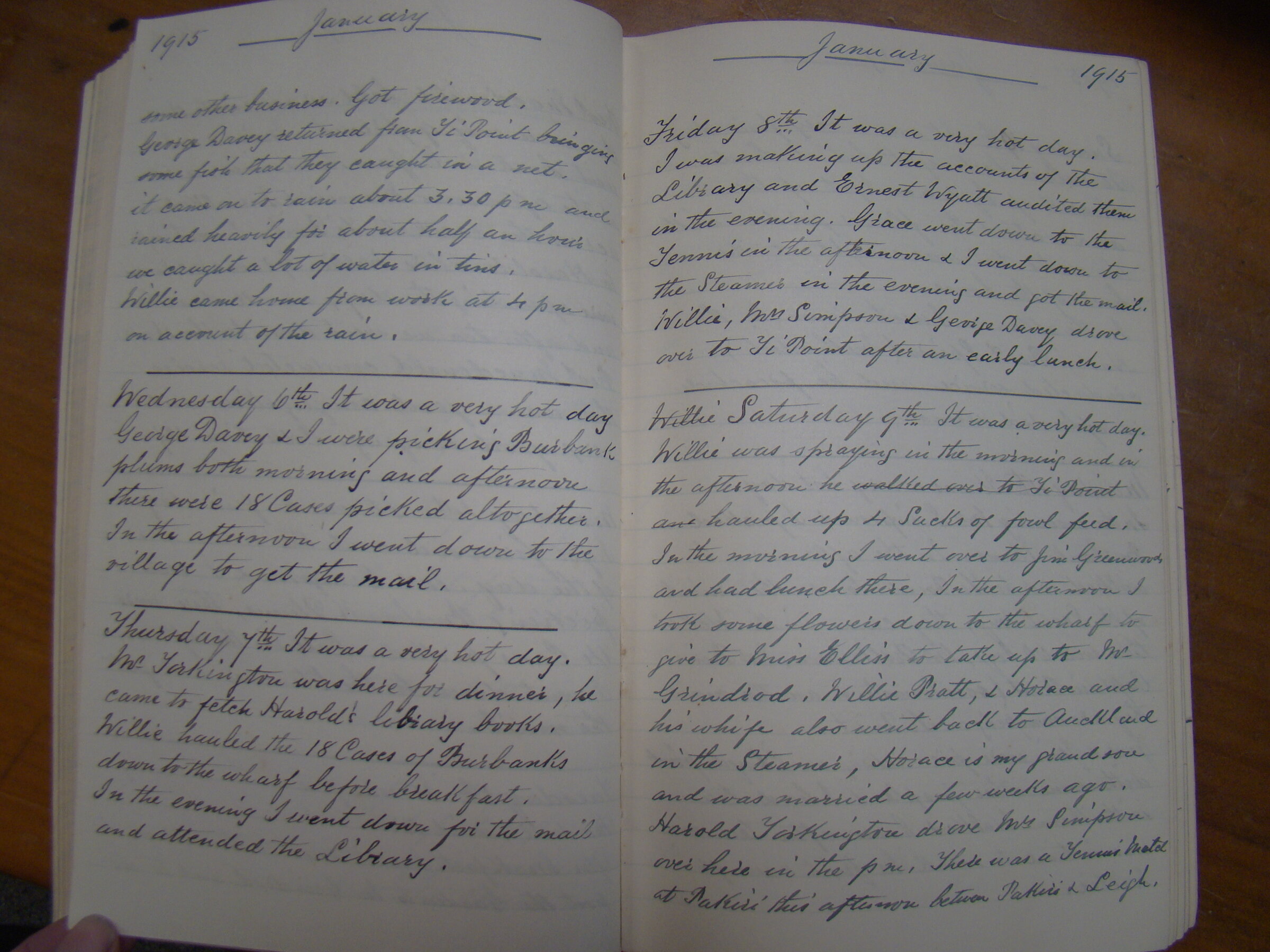 Original CS Clarke diary page