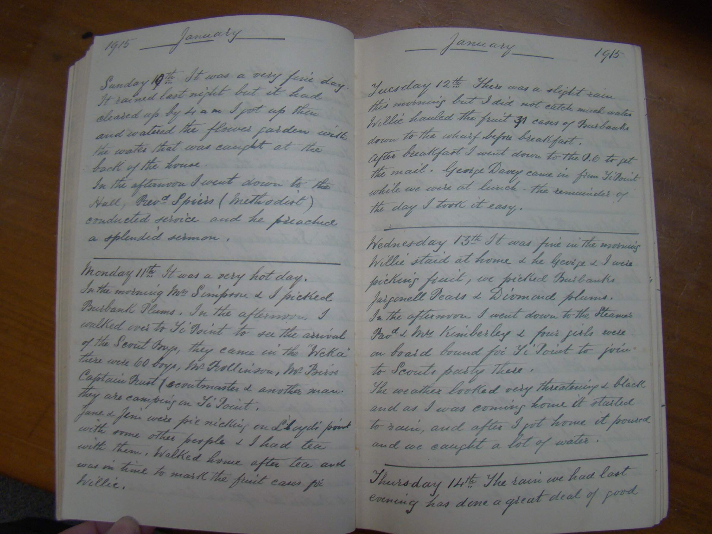 Original CS Clarke diary page