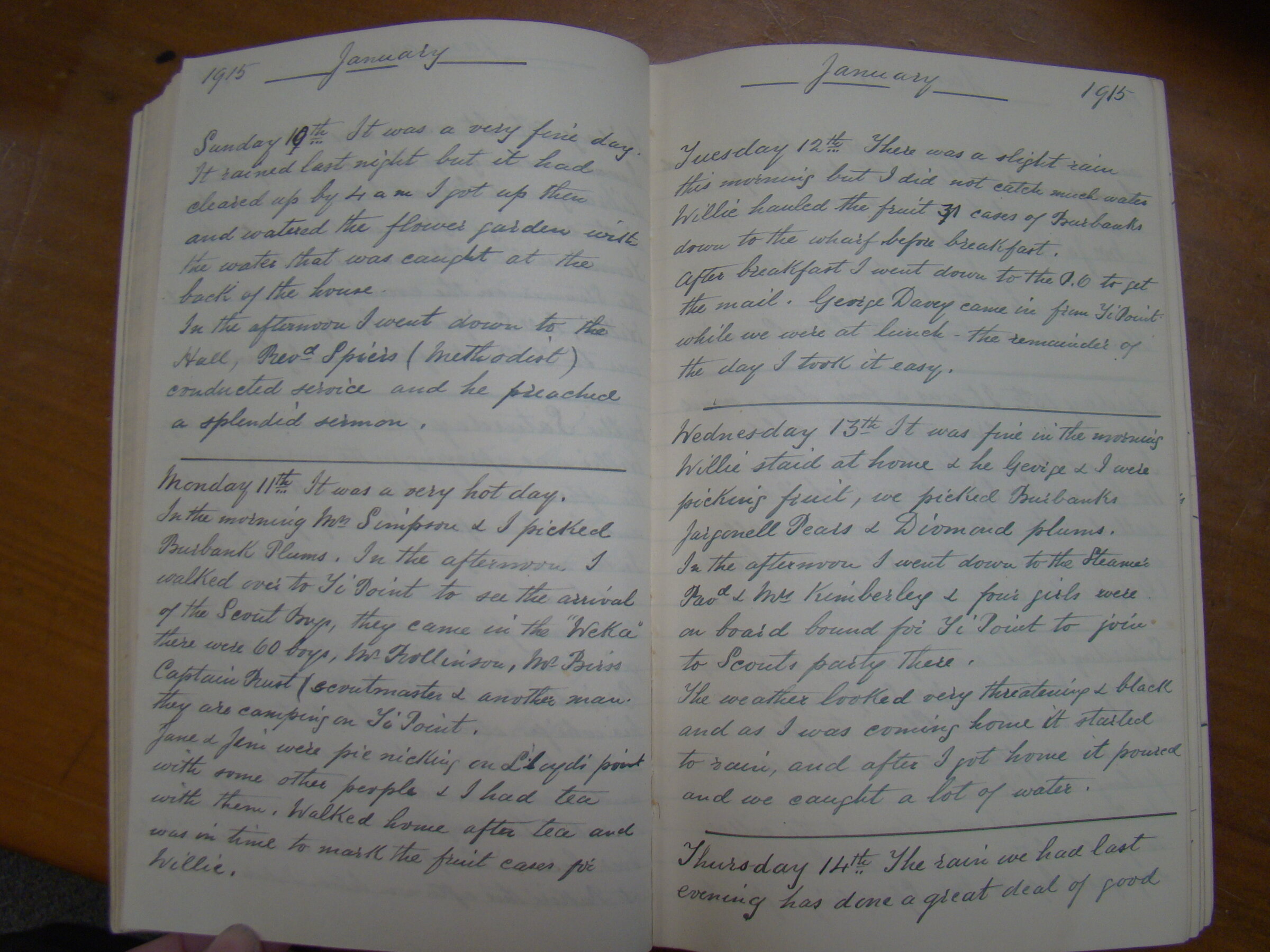Original CS Clarke diary page