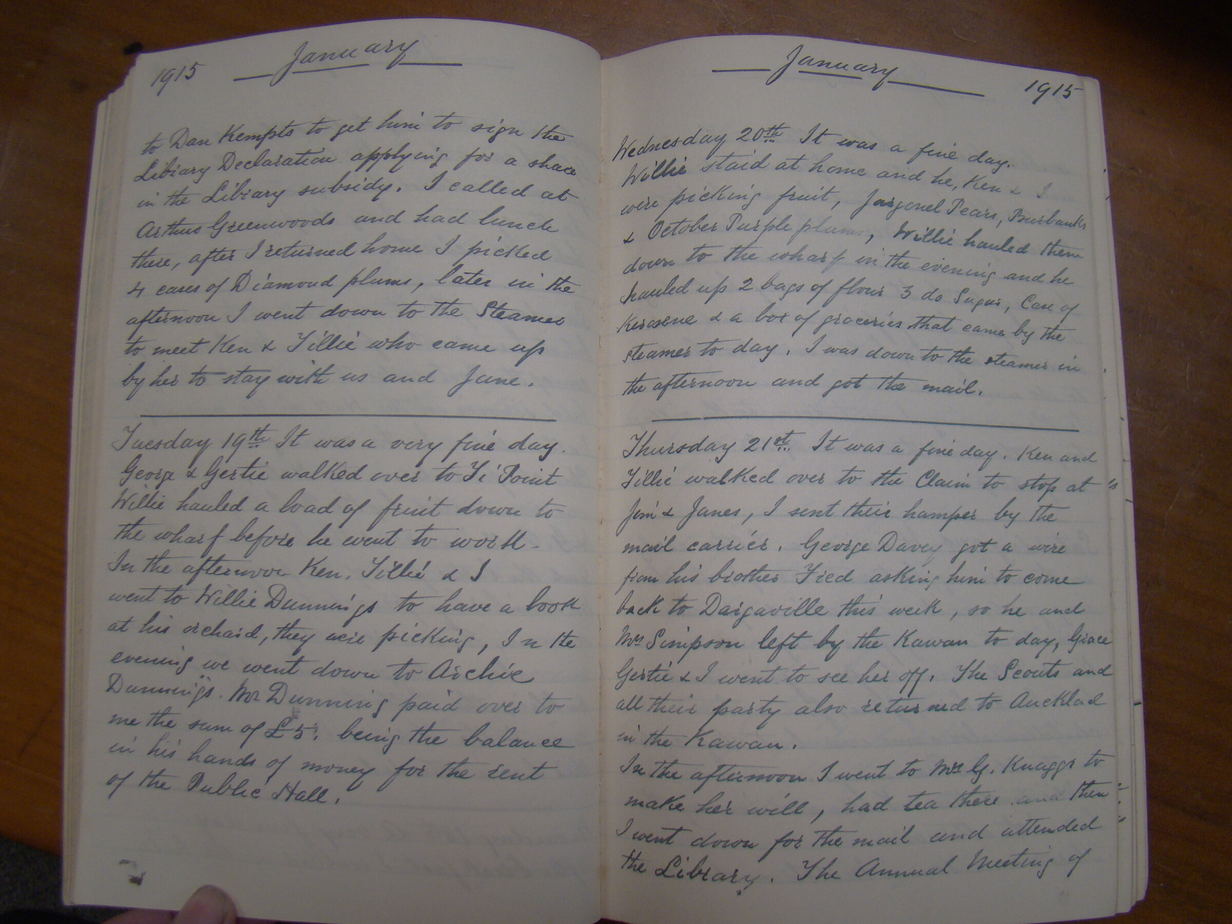 Original CS Clarke diary page
