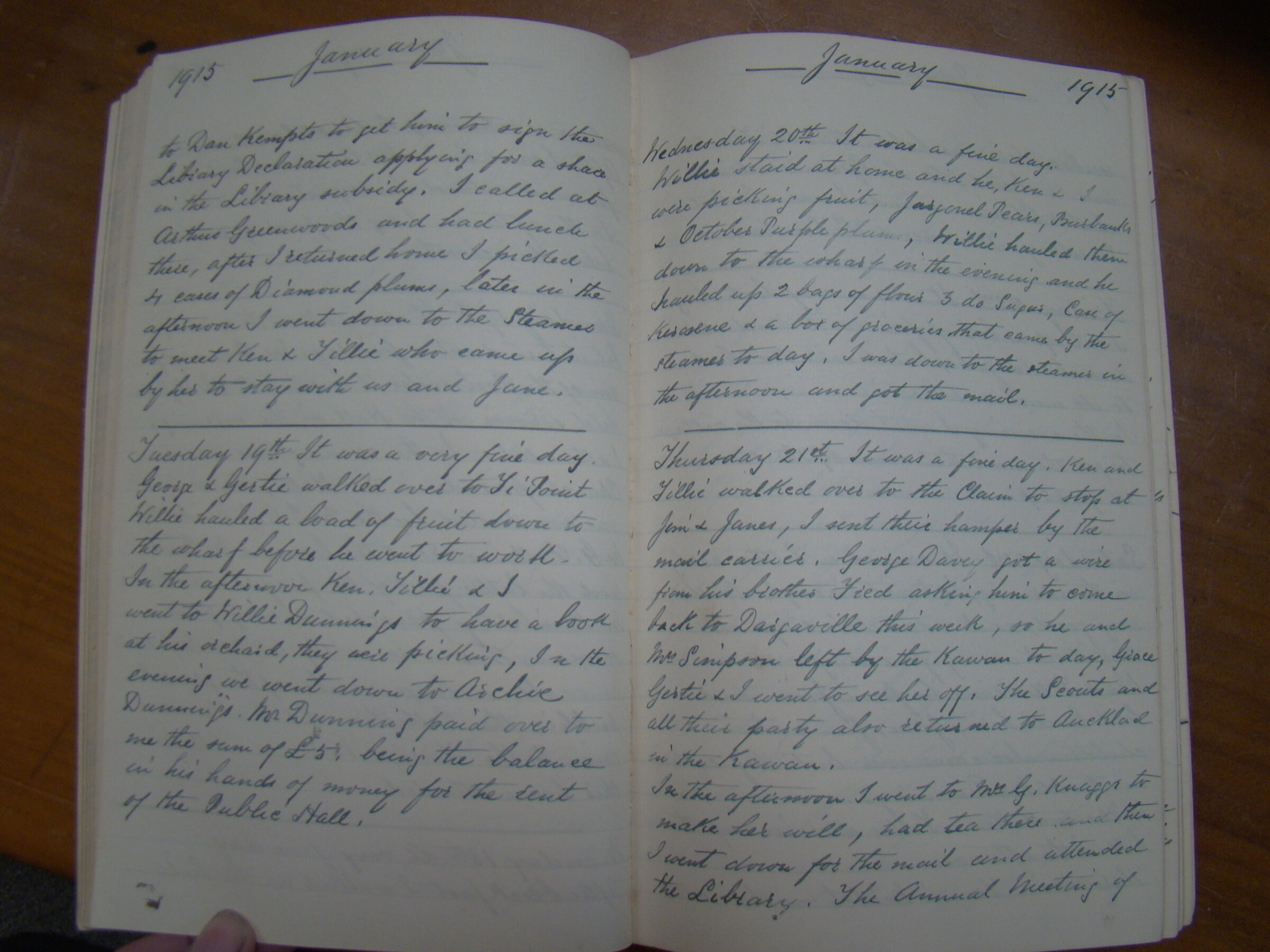 Original CS Clarke diary page