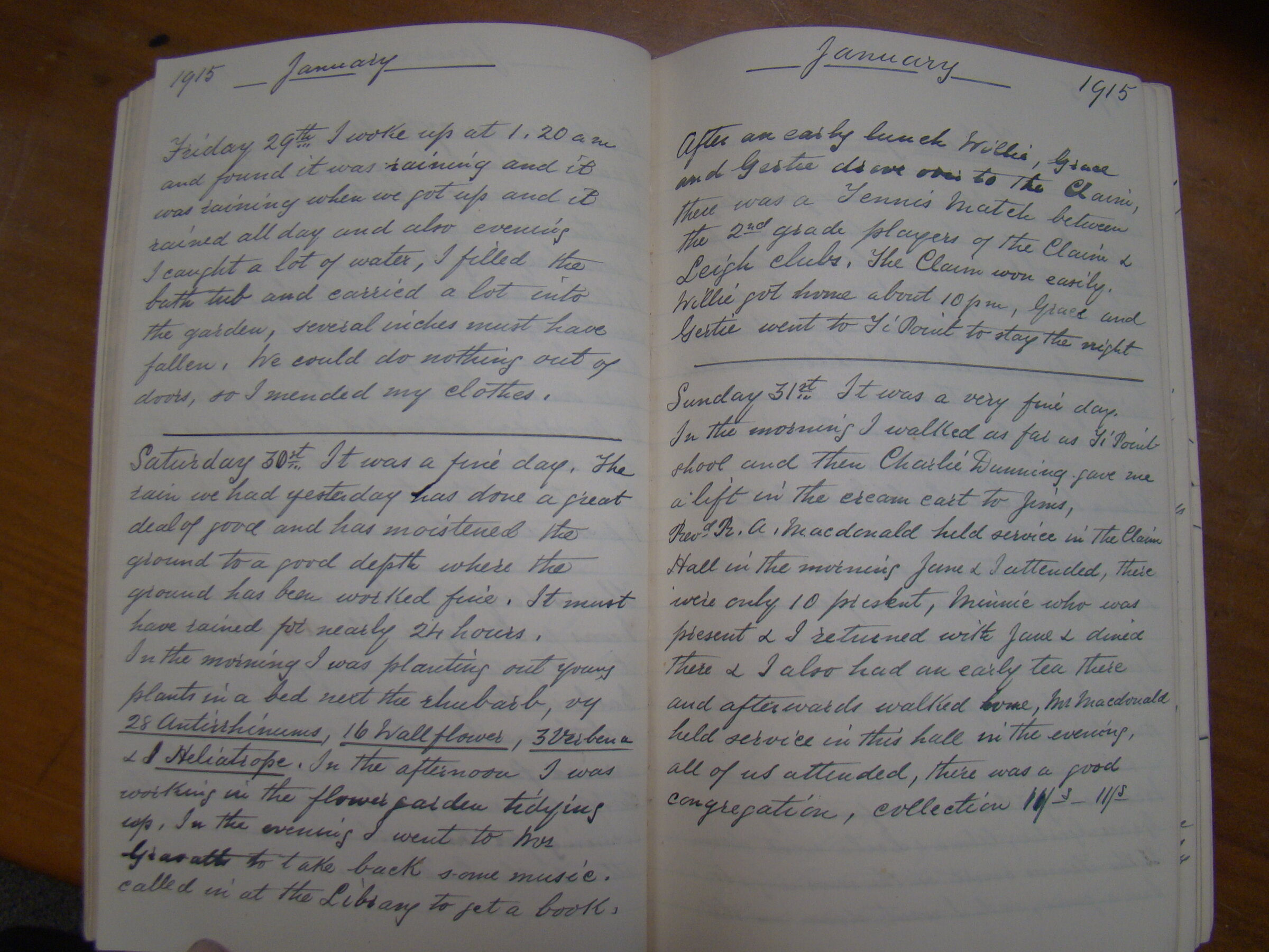 Original CS Clarke diary page
