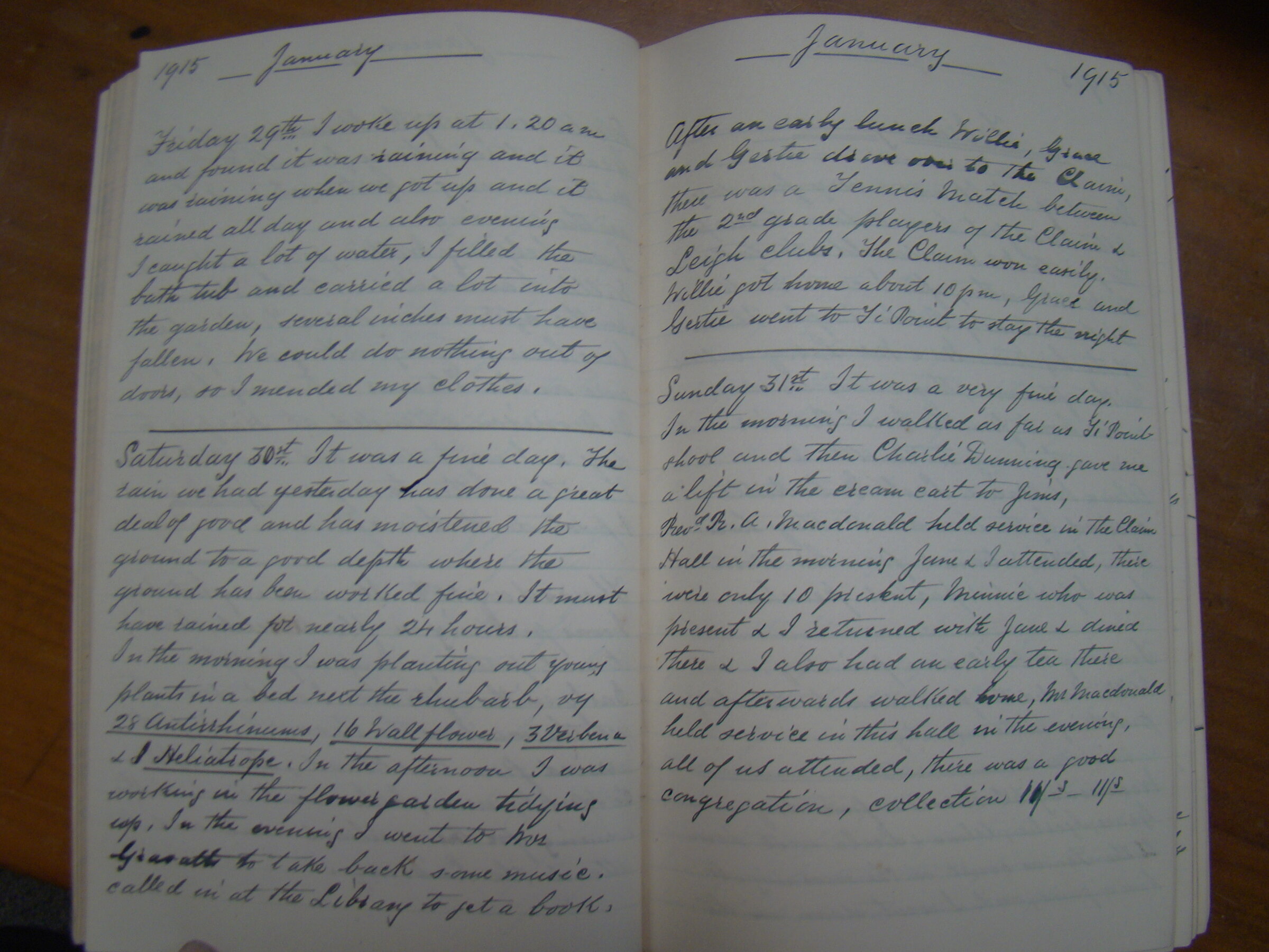 Original CS Clarke diary page