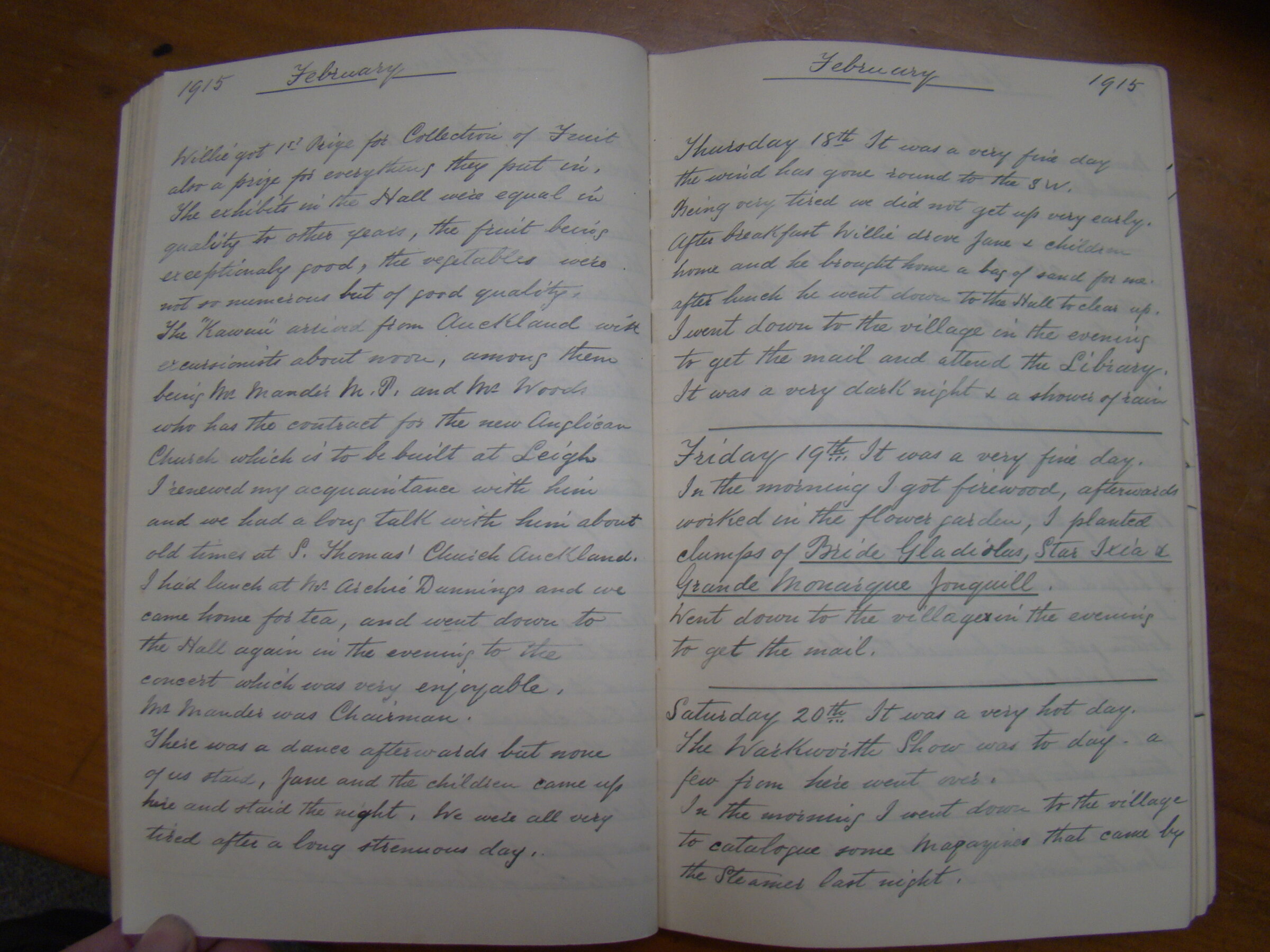 Original CS Clarke diary page