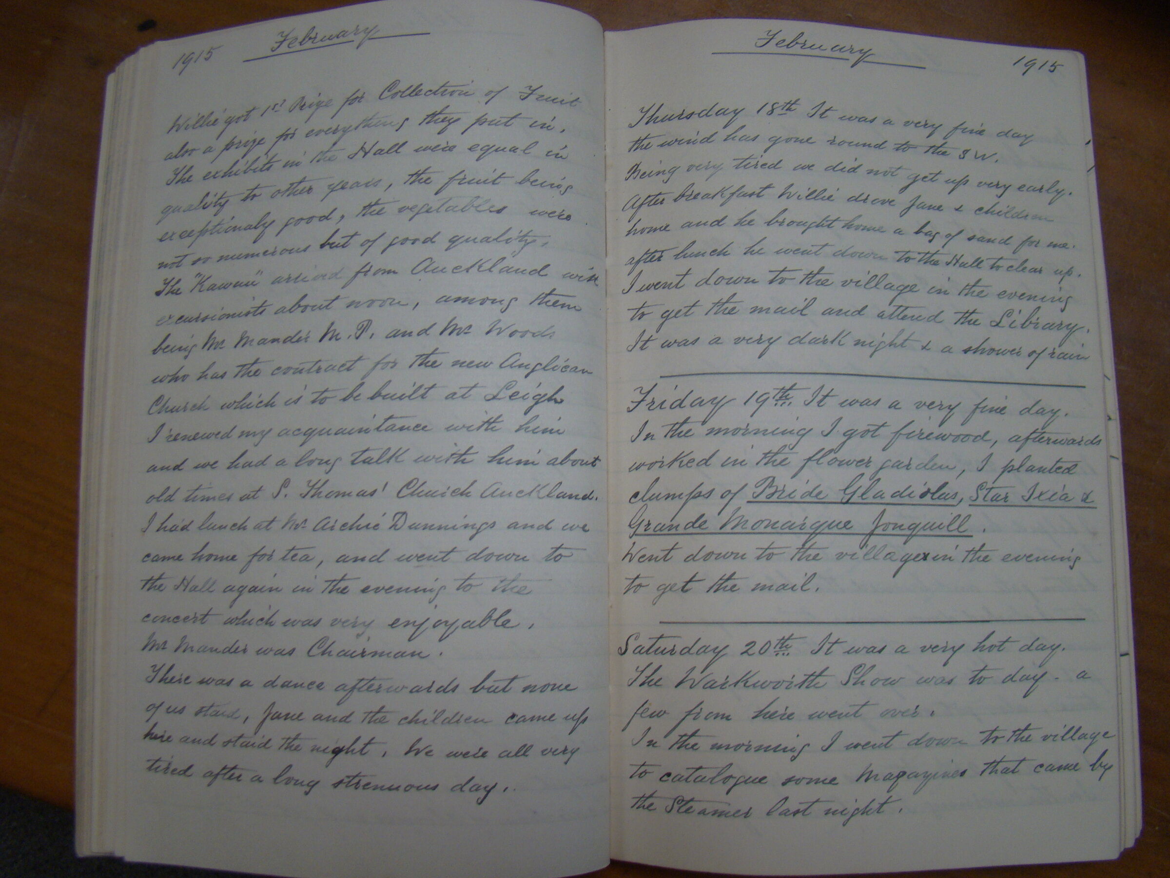 Original CS Clarke diary page