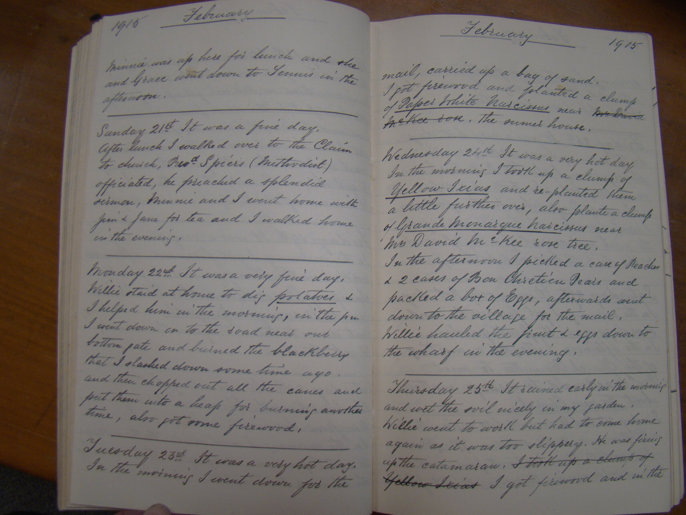 Original CS Clarke diary page