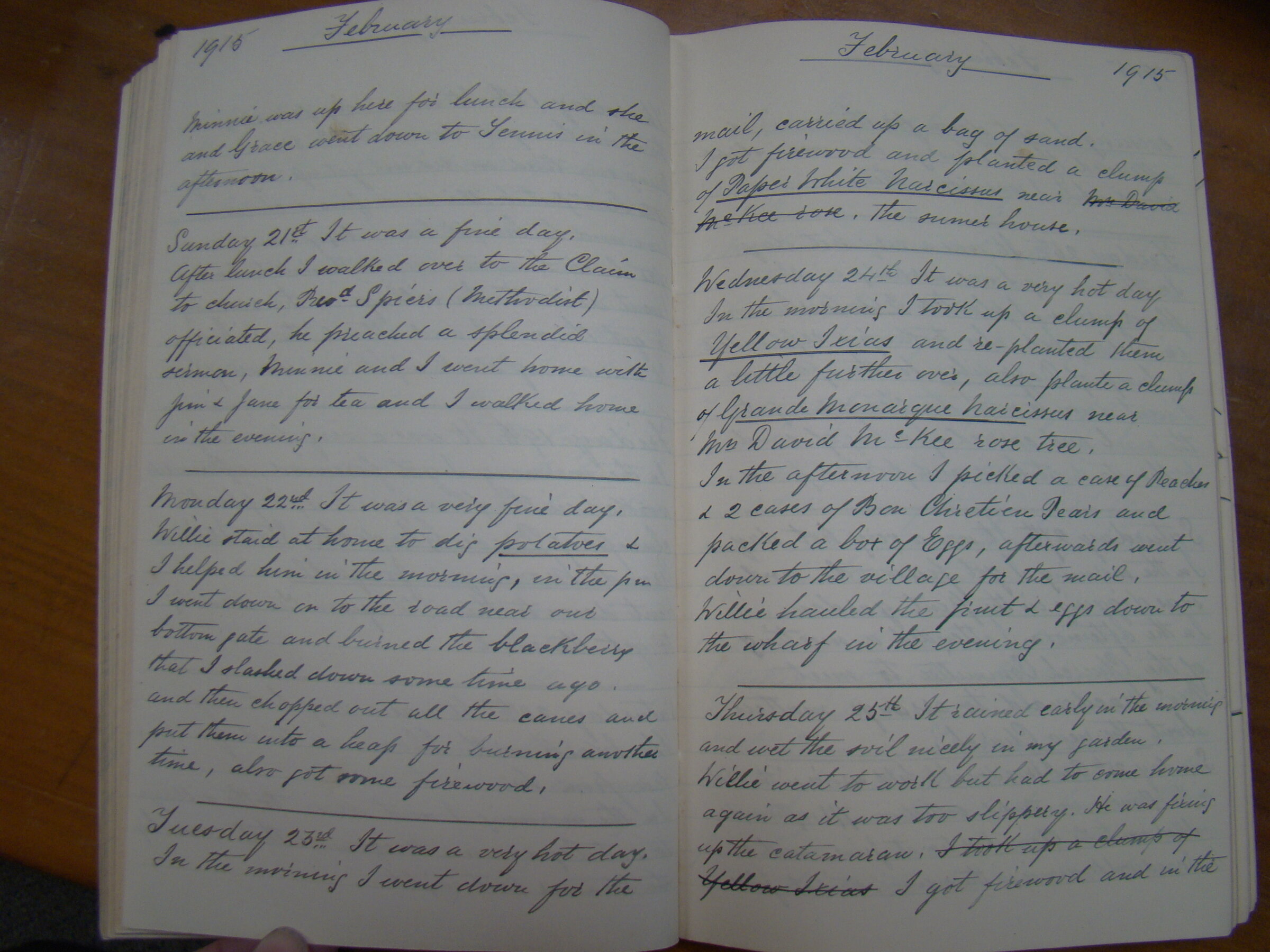 Original CS Clarke diary page
